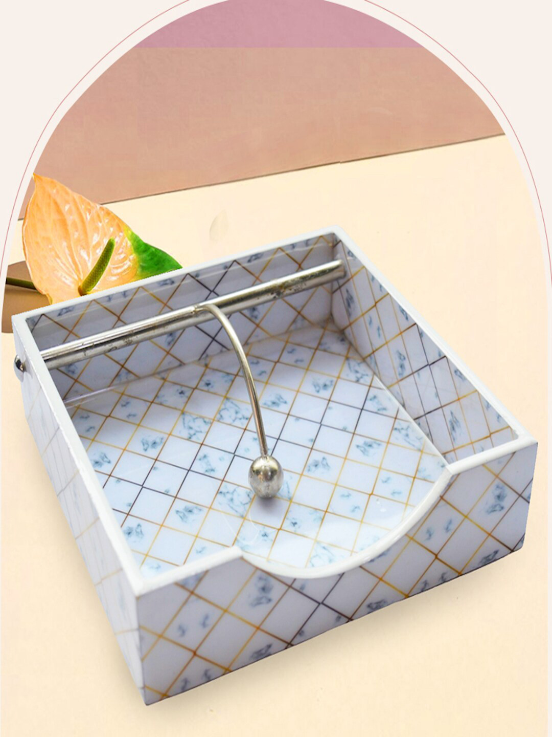 Tranquil square Unisex White Dining Essentials