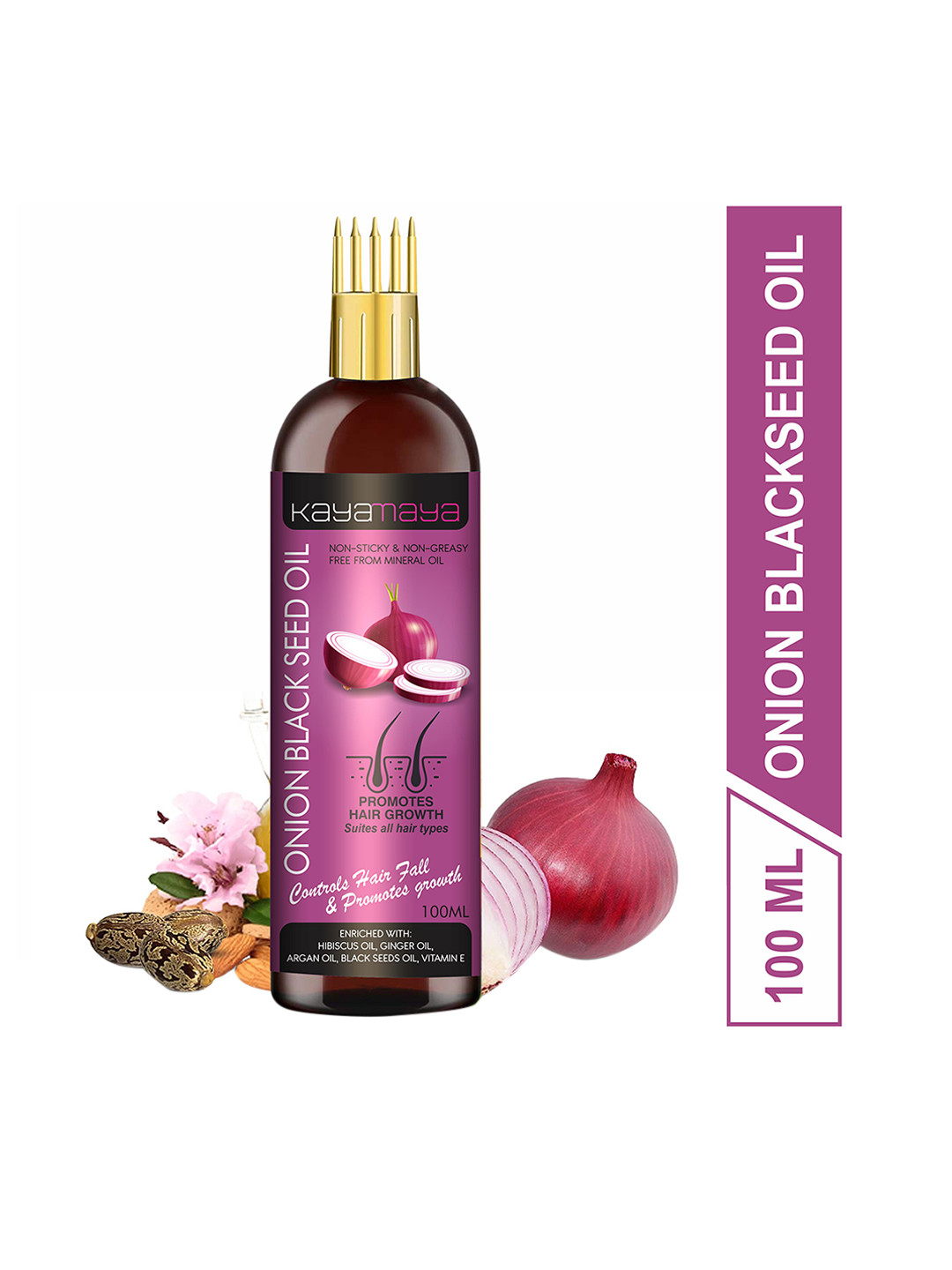 Kayamaya Onion Blackseed Hair Oil with Applicator - 100 ml