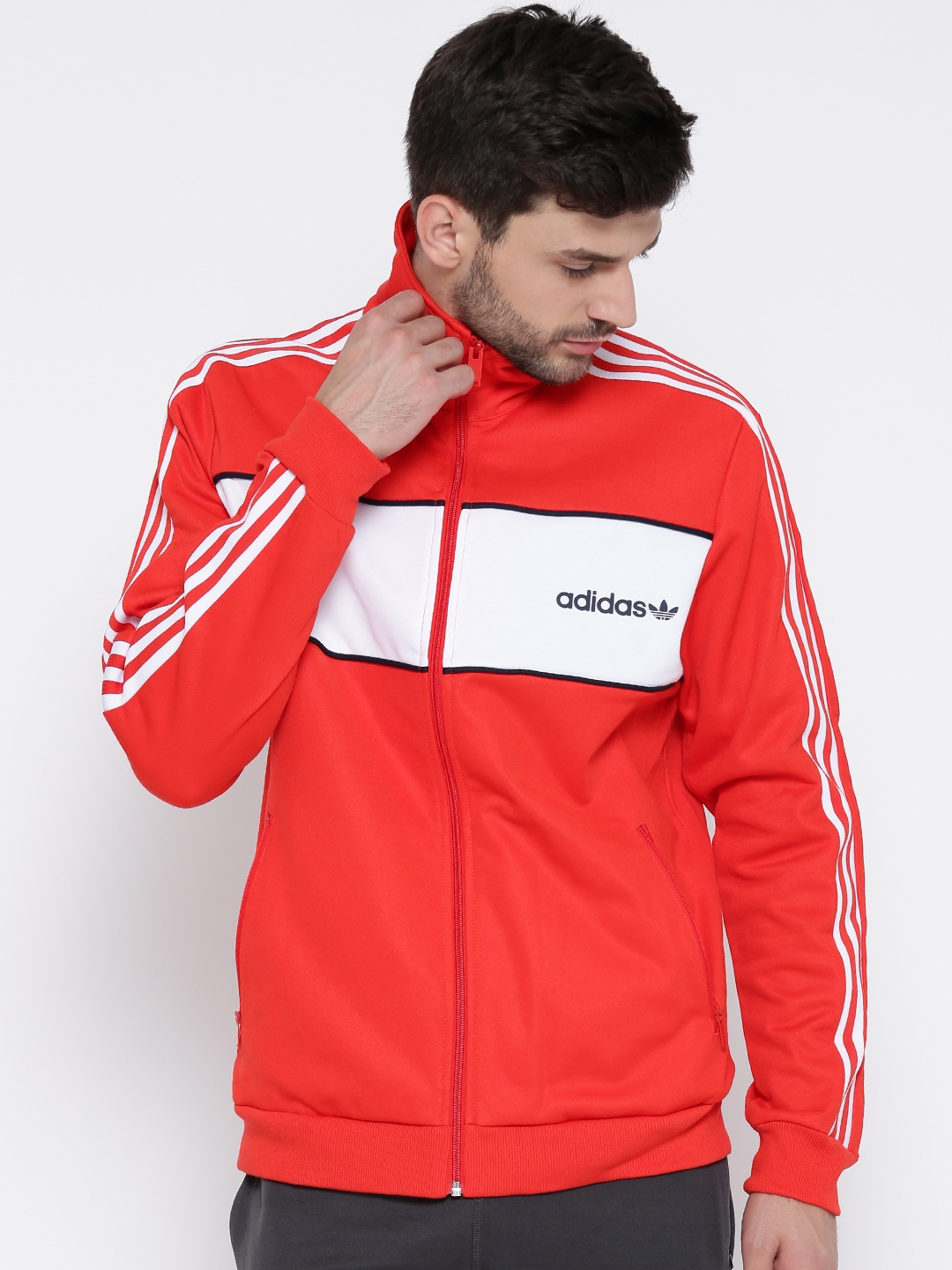 mens red track jacket