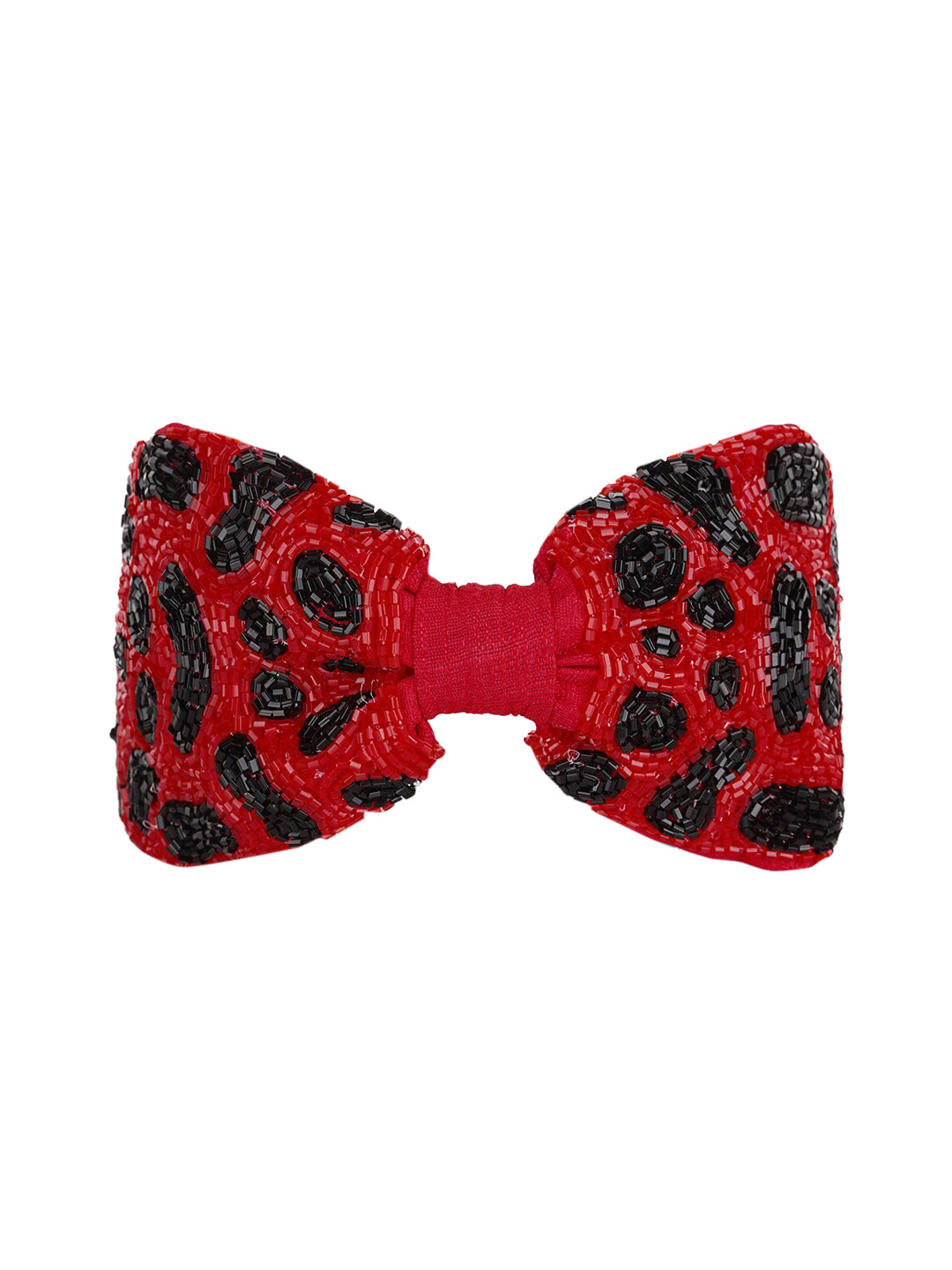 MISSY Women Red & Black Embellished Hairband