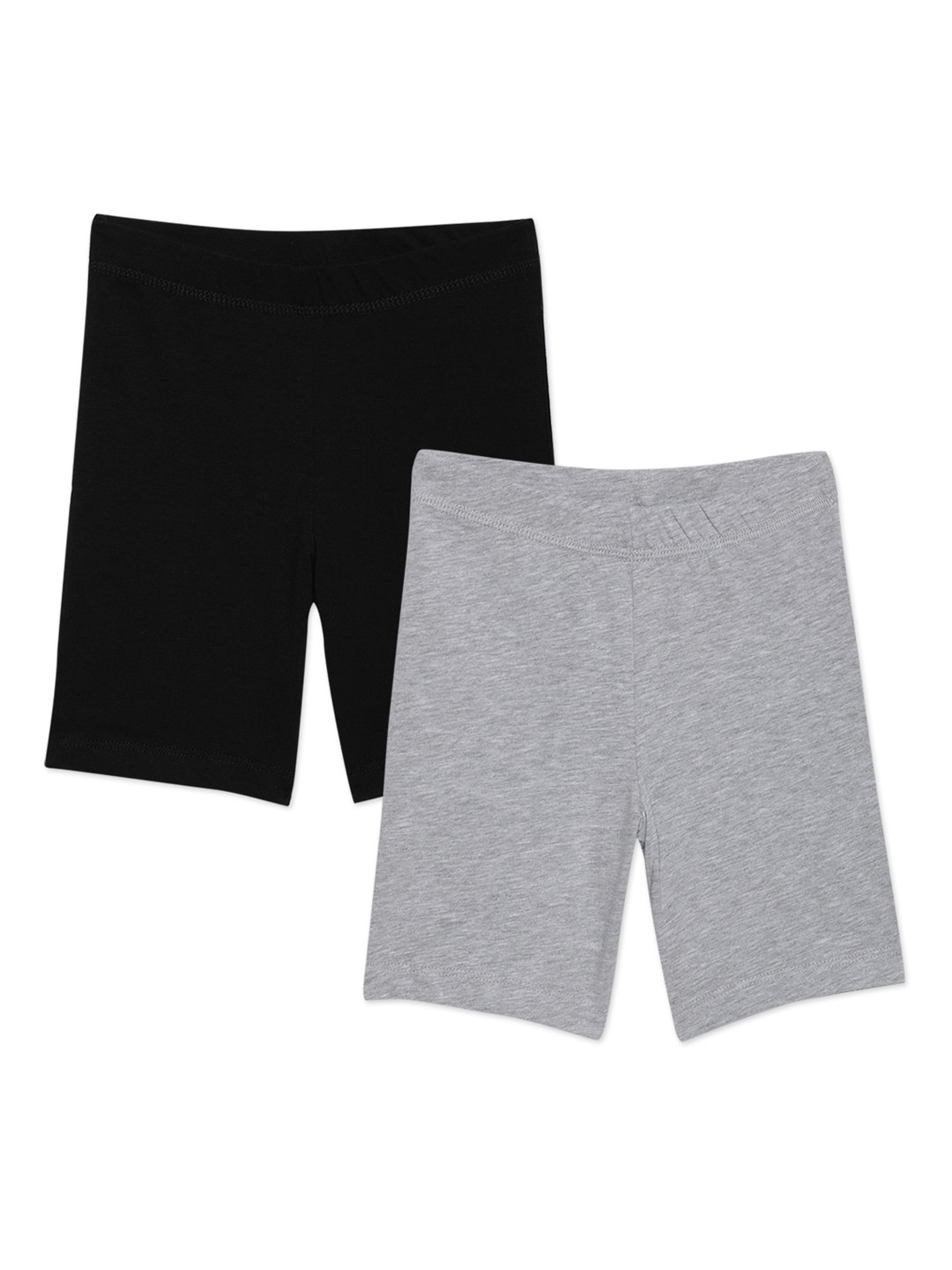 Charm n Cherish Girls Pack of 2 Black Skinny Fit Training or Gym Sports Shorts