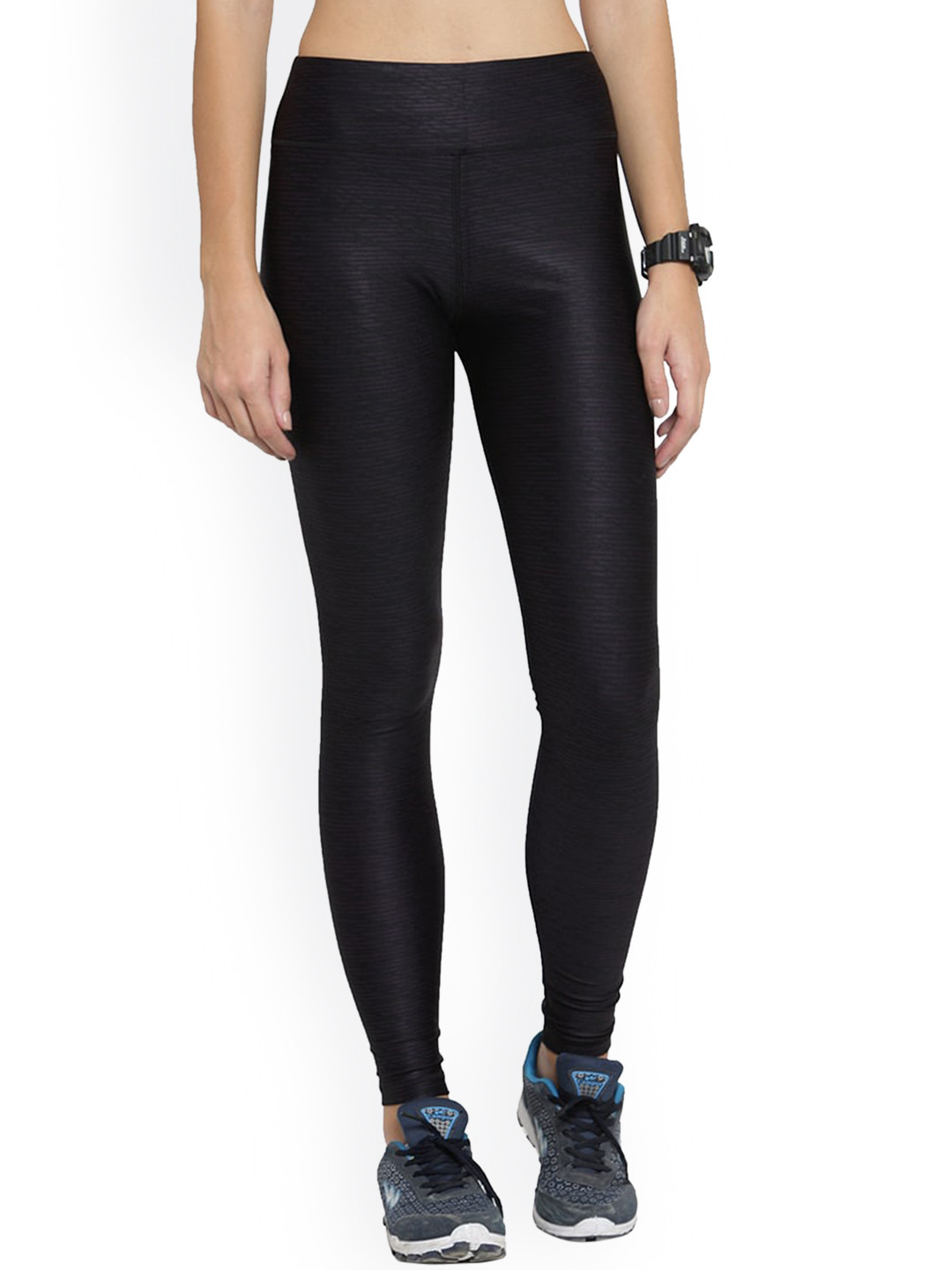 Boston Club Women Magenta Black Solid Tights