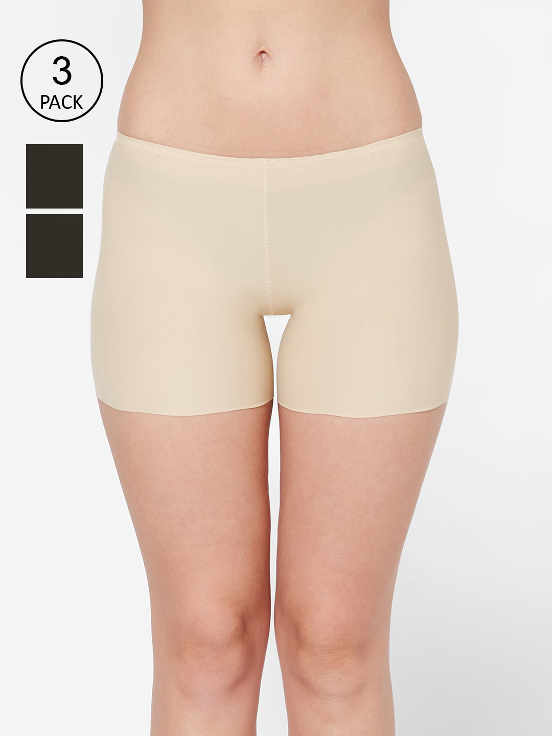 FashionRack Women Pack Of 3 Solid Boy Shorts 8276/346_BBS_1650_R