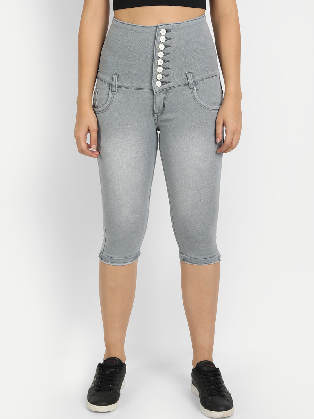 BROADSTAR Women Grey Capris