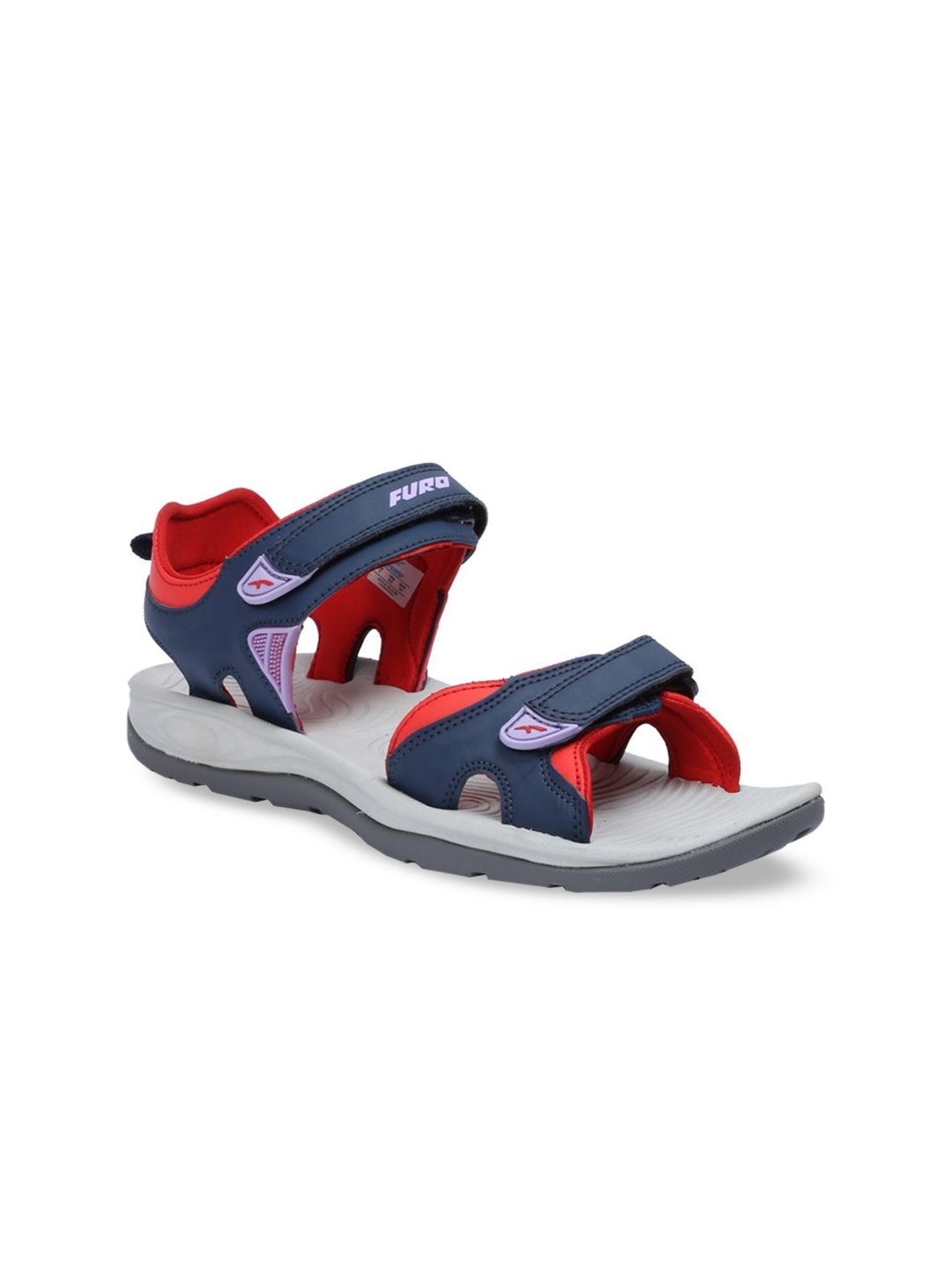 Buy FURO By Red Chief Women Blue Grey Solid Sports Sandals