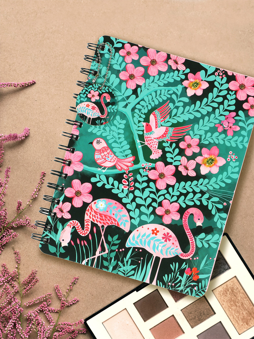 Doodle Green & Pink Printed Notebook