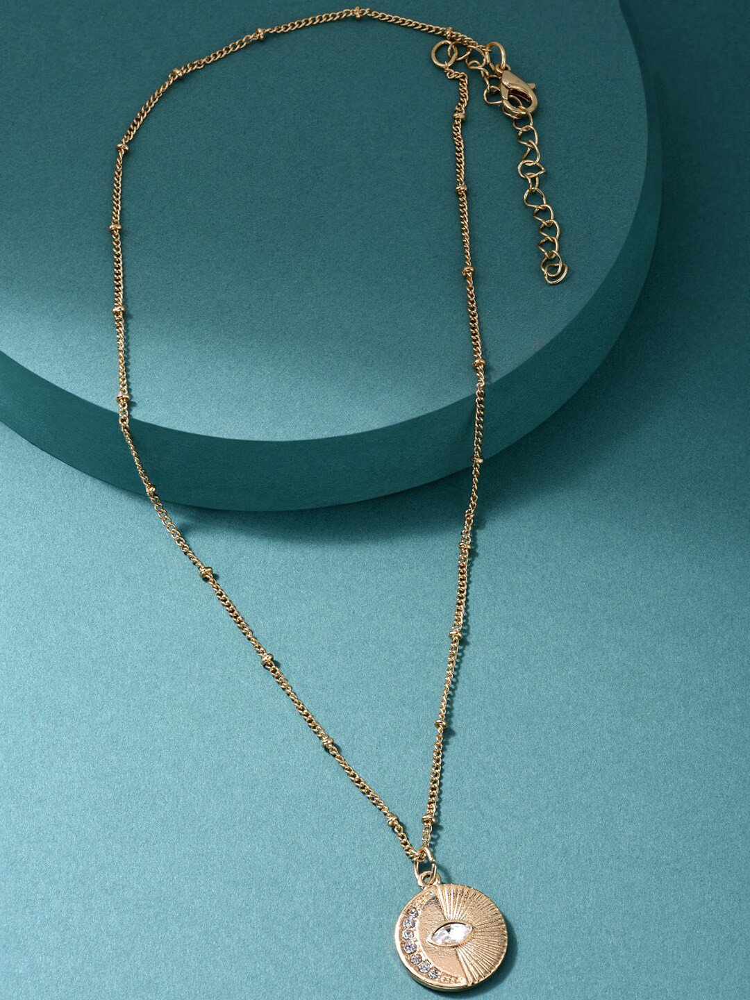 ToniQ Gold-Toned Gold-Plated Open Necklace