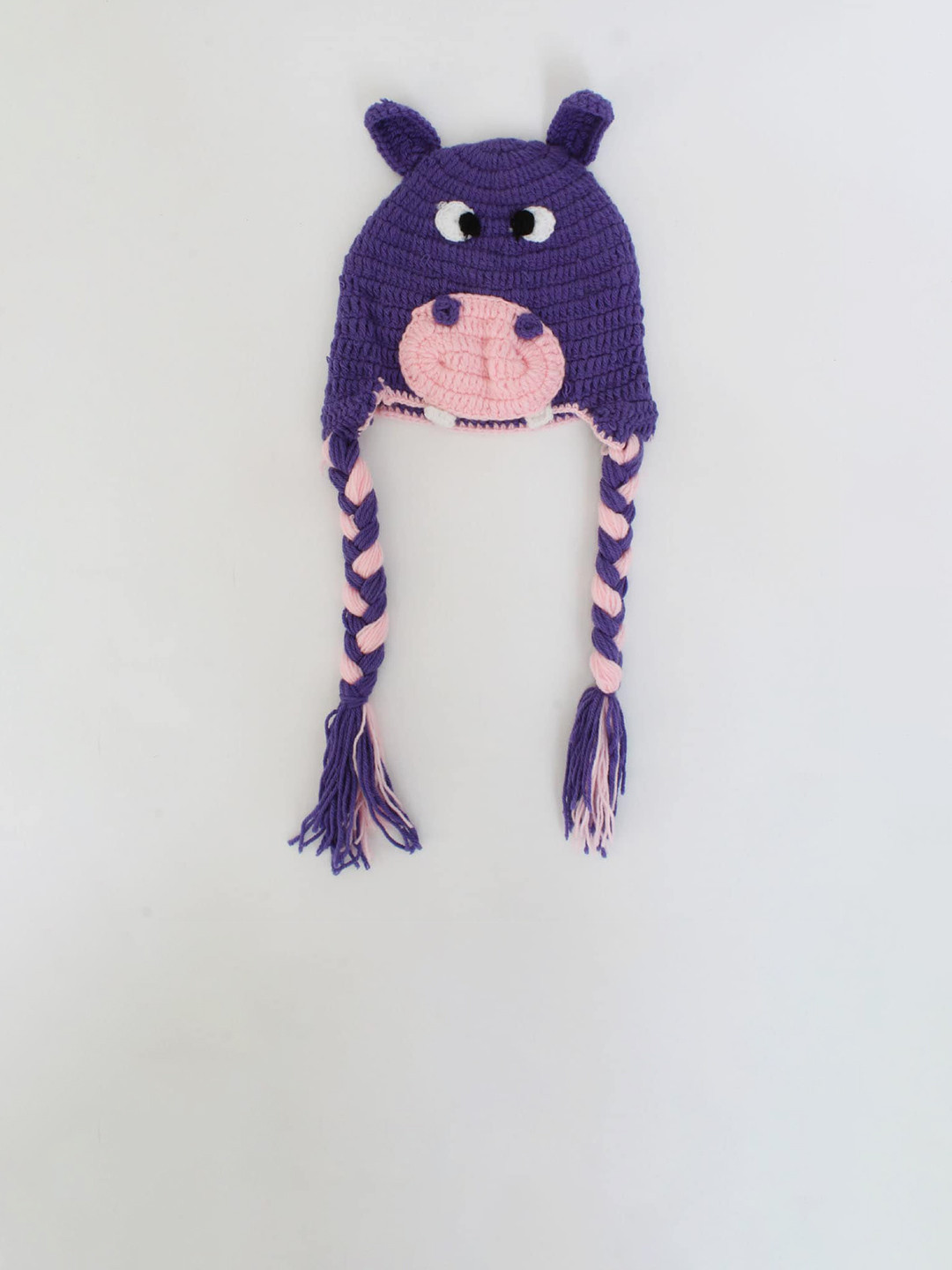 Woonie Unisex Kids Purple Caps