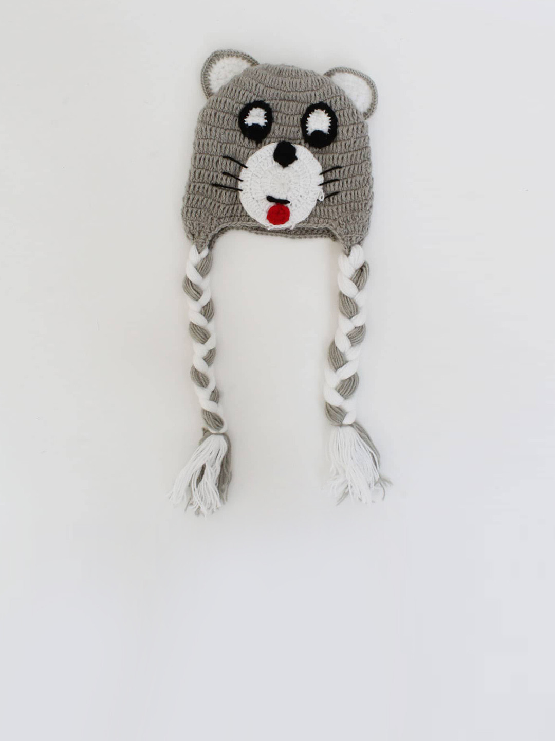 Woonie Unisex Kids Grey Caps