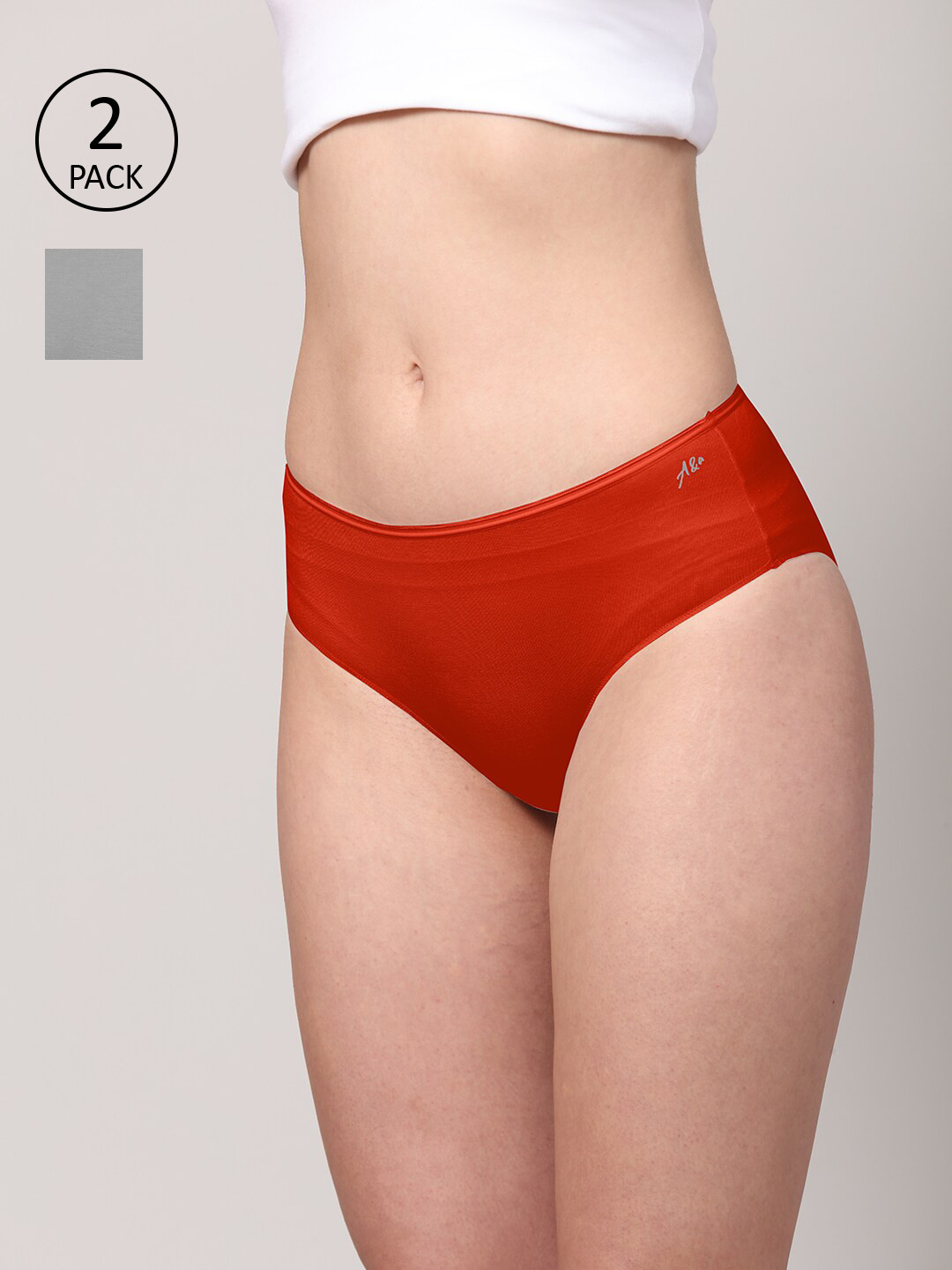 AshleyandAlvis Women Pack of 2 Solid Anti-Bacterial Bamboo MicroModal Hipster AA-HP-MG-SR