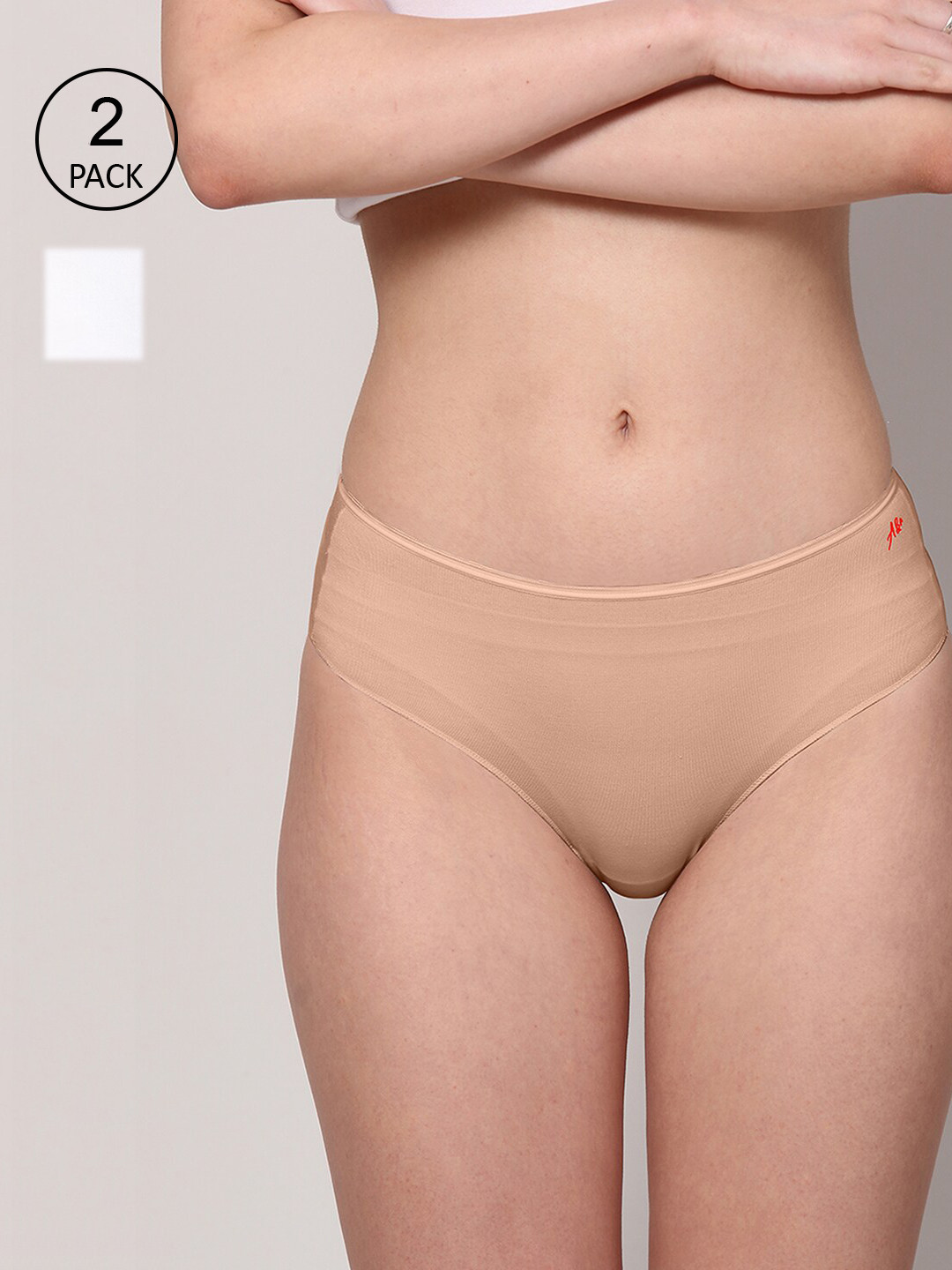 AshleyandAlvis Women Pack of 2 Solid Anti-Bacterial Bamboo MicroModal Hipster AA-HP-SW-AN