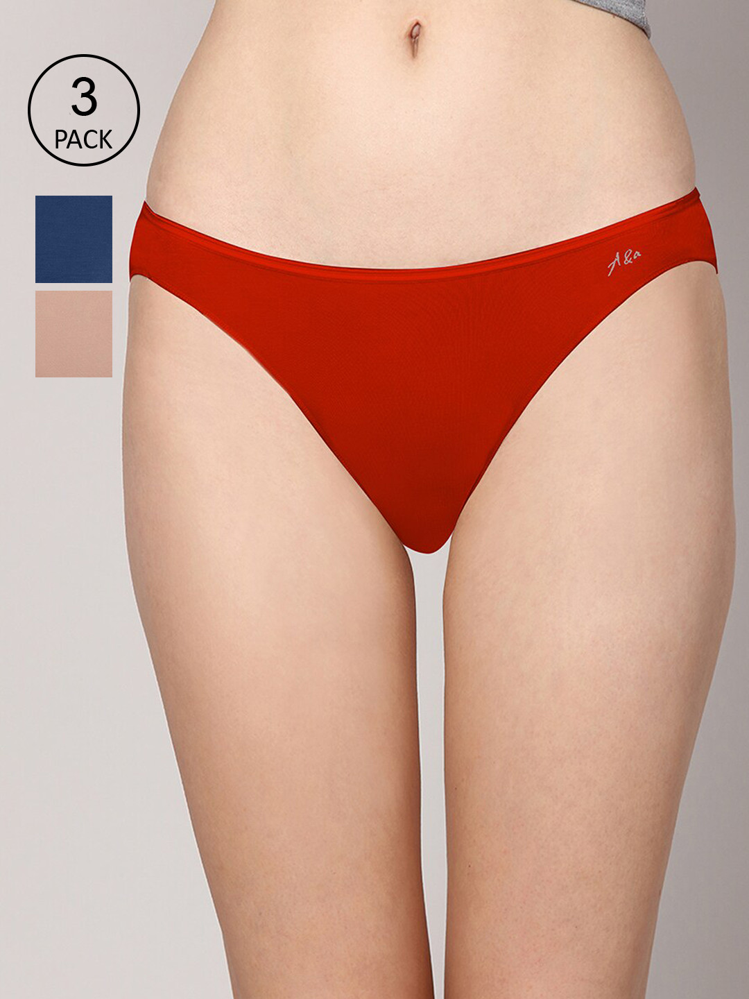 Ashleyandalvis Women Pack of 3 Anti-Bacterial Anti Odour Modal Bikini AA-BK-CB-AN-SR