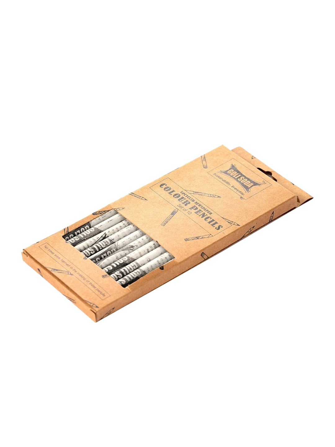 GOLI SODA Kids Newspaper Colour Pencils 10 Colours