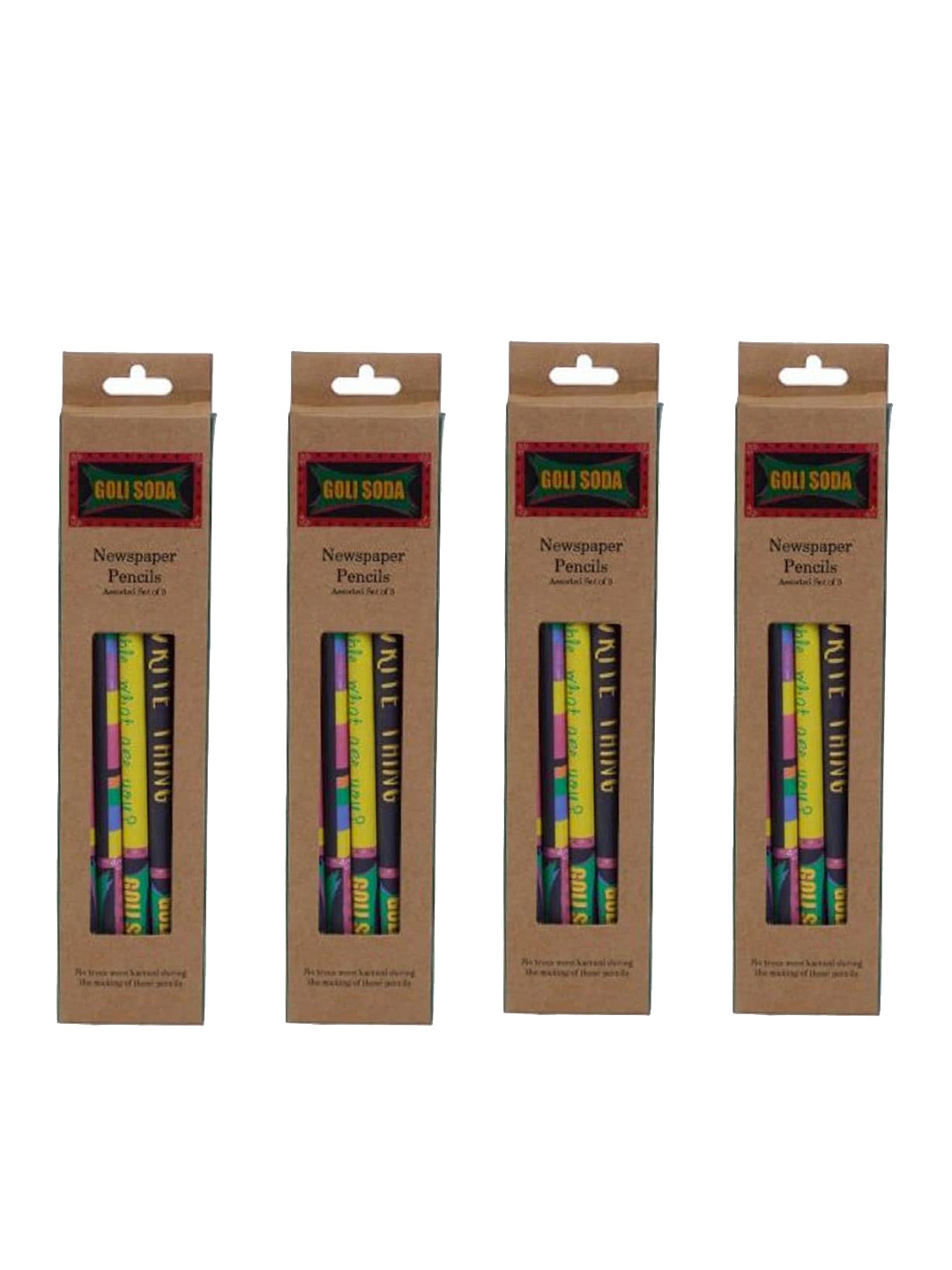 GOLI SODA Pack Of 20 Upcycled Newspaper Pencils