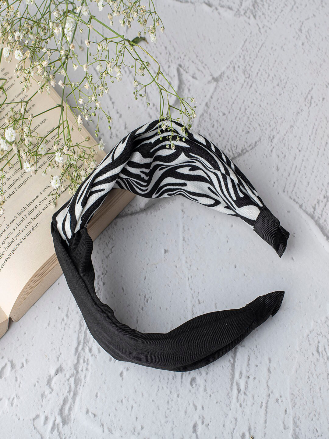 Jewelz Women Black & White Plastic Hairband