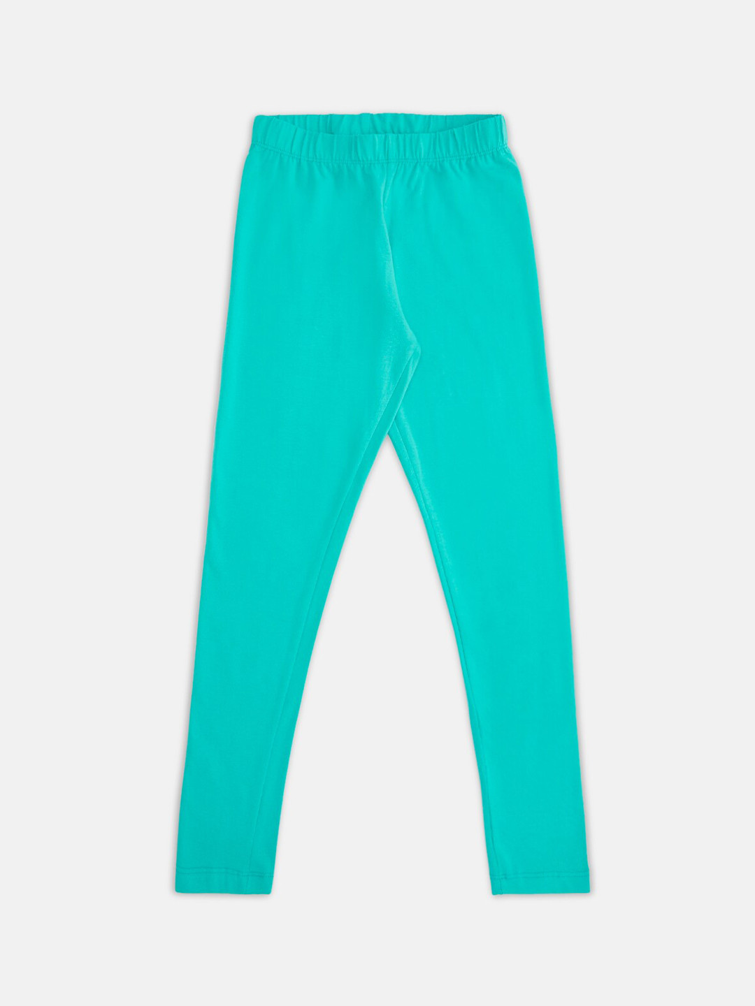 Pantaloons Junior Girls Sea Green Solid Ankle-Length Leggings