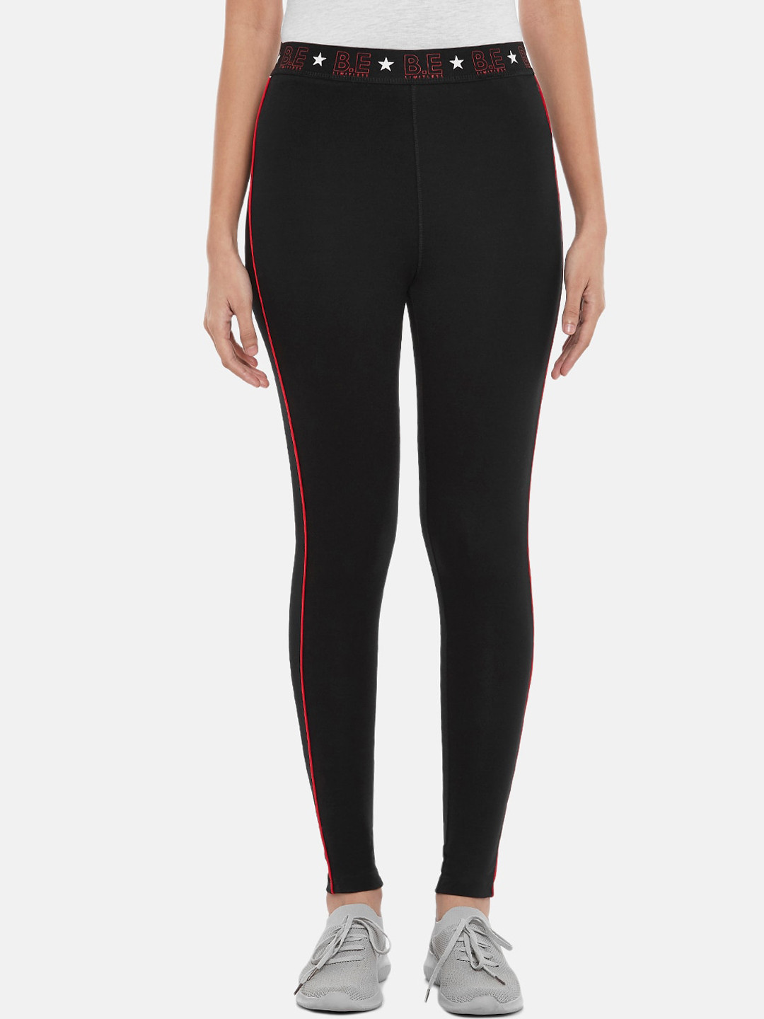 Ajile by Pantaloons Women Black Solid Slim Fit Tights