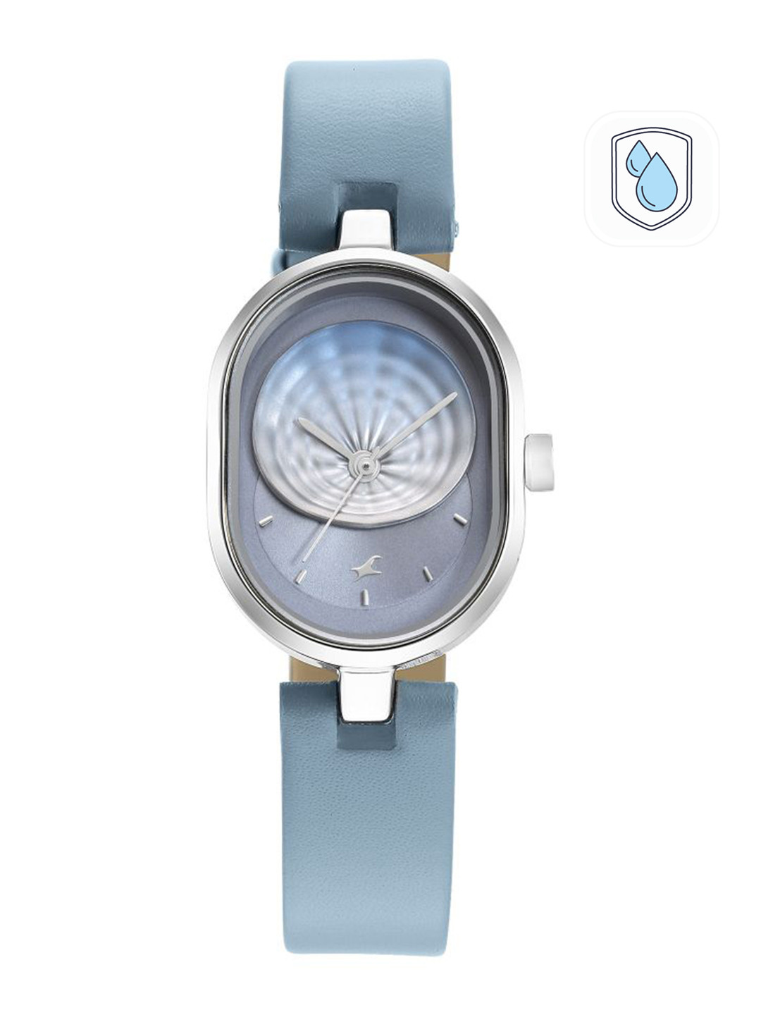 Fastrack Women Brass Dial & Leather Straps Analogue Watch 6258SL01