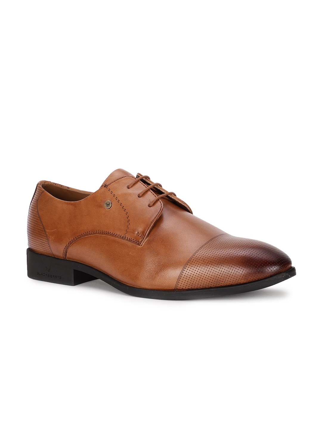 Buy Blackberrys Men Tan Brown Solid Leather Formal Derbys Formal Shoes for Men 18698010 Myntra