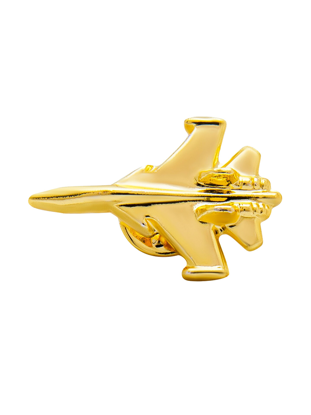 bodha Men Gold-Plated Jet Aircraft Design Brooch