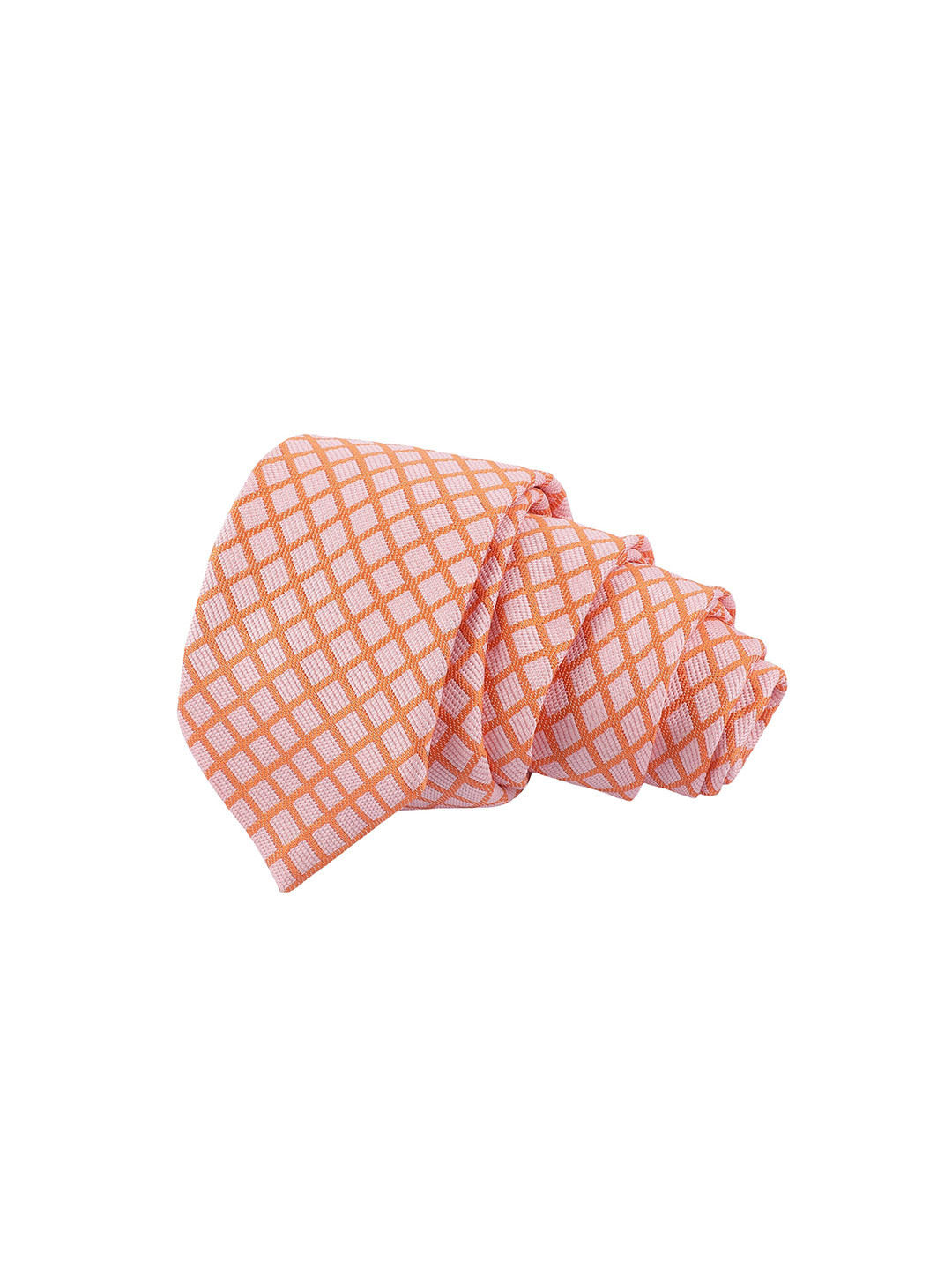 Alvaro Castagnino Men Orange Printed Ascot Tie