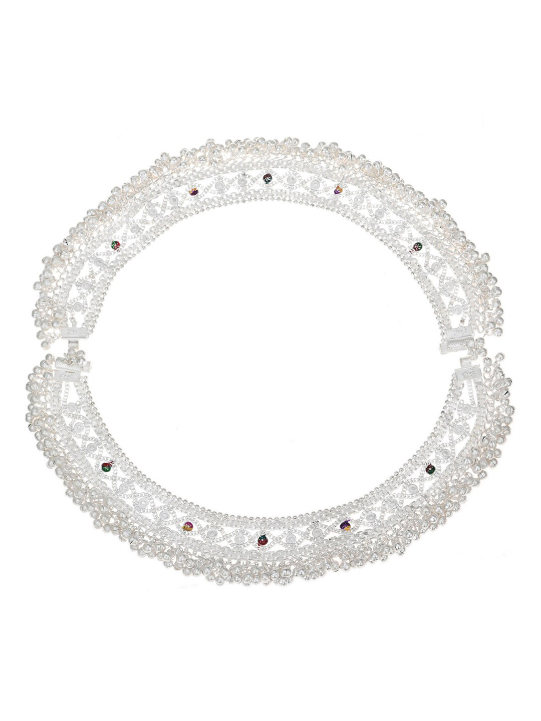 AanyaCentric Set Of 2 Silver-Plated Anklets