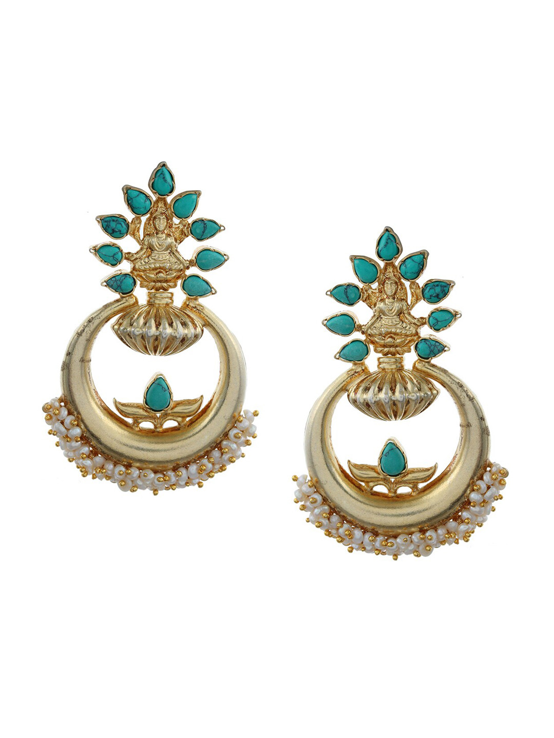 Silvermerc 925 Gold-Toned Classic Chandbalis Earrings