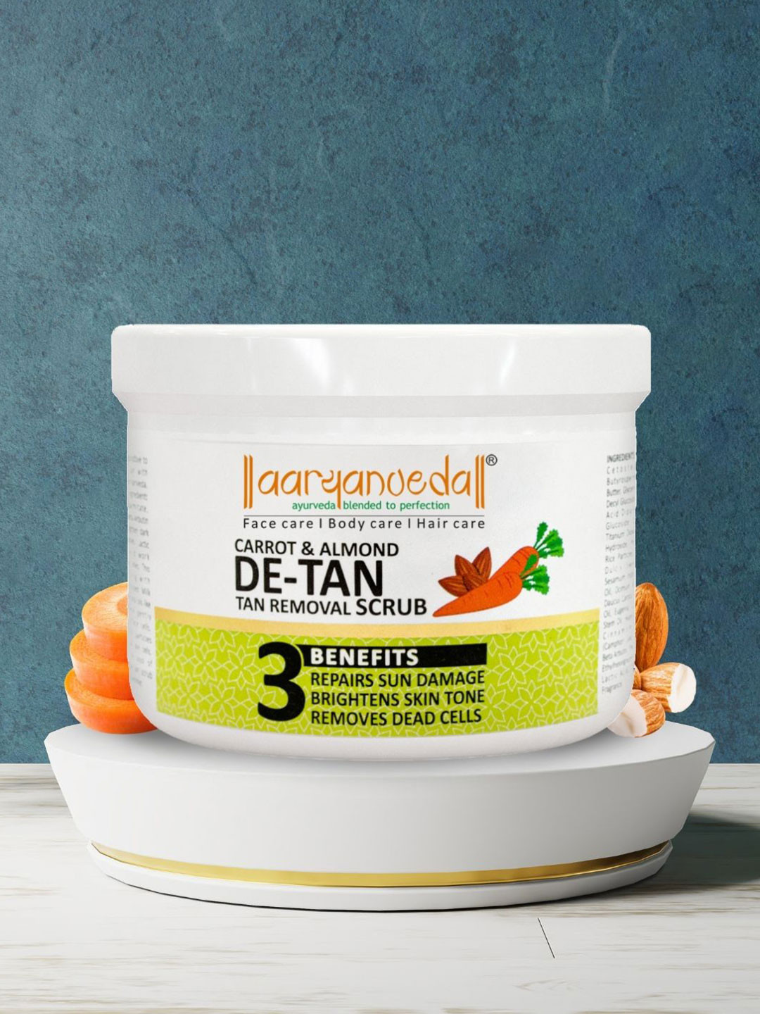 Aryanveda Detan Face Scrub With Milk Proteins and AHA - 200 g