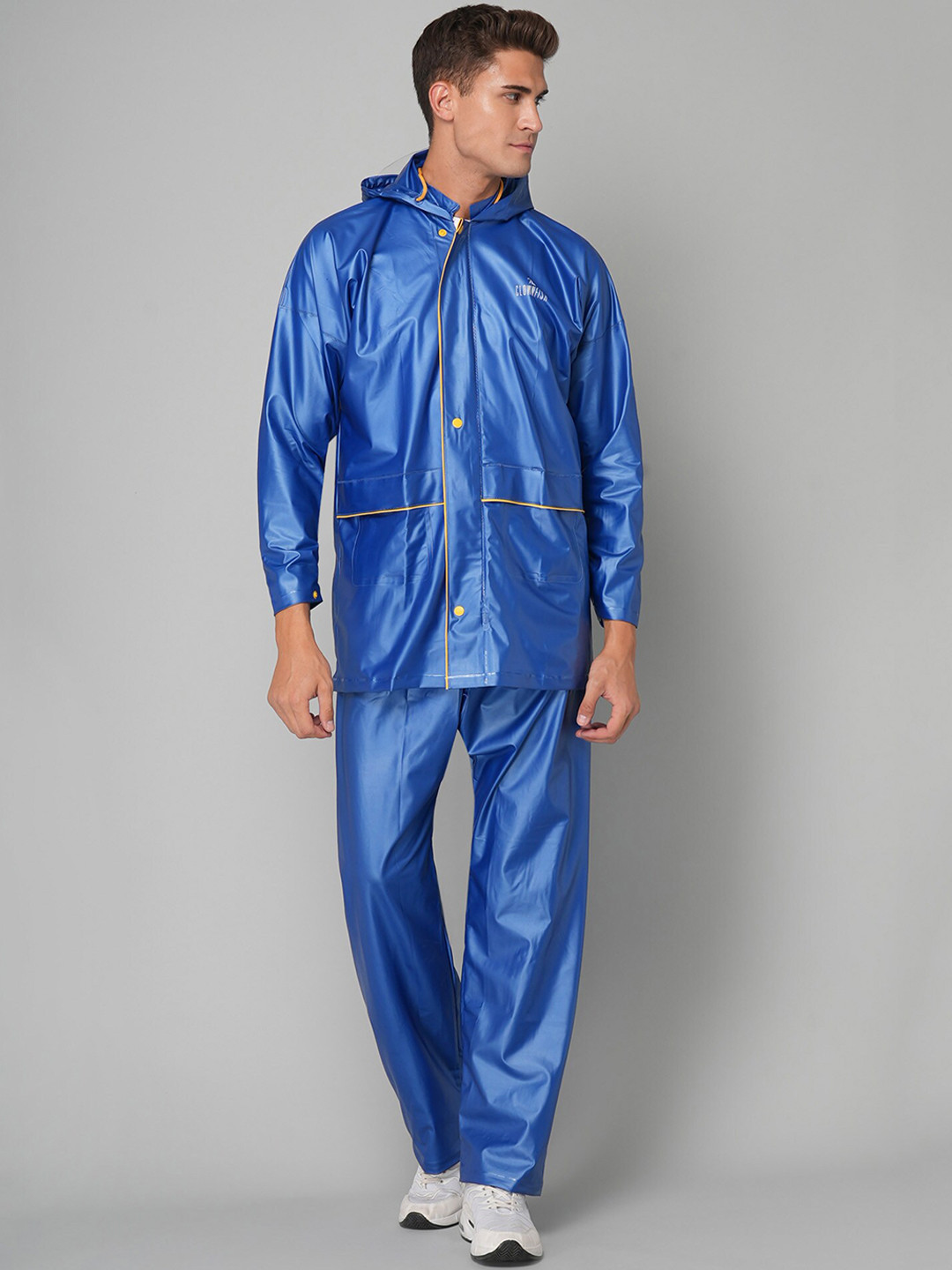 THE CLOWNFISH Samson Pro Blue Hooded Rain Suit