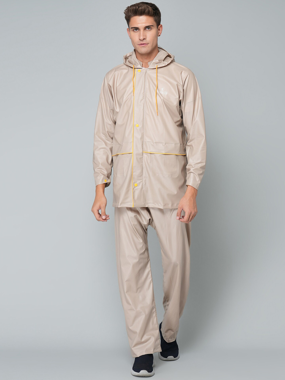 THE CLOWNFISH Samson Pro Brown Solid Rain Suit
