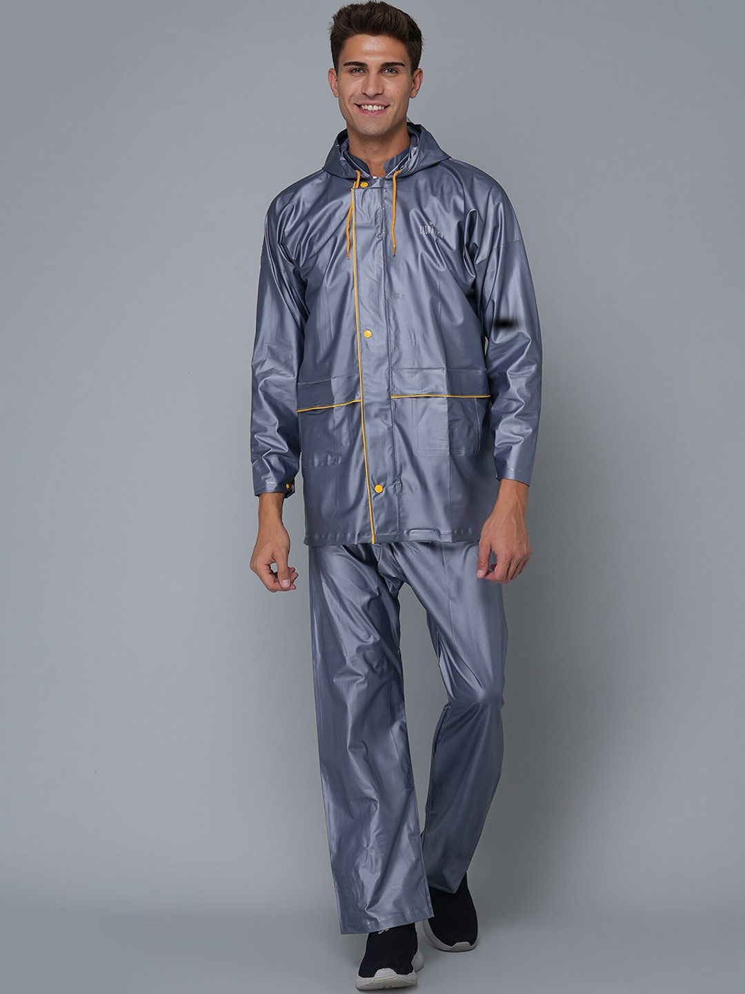 THE CLOWNFISH Samson Pro Grey Solid Rain Suit