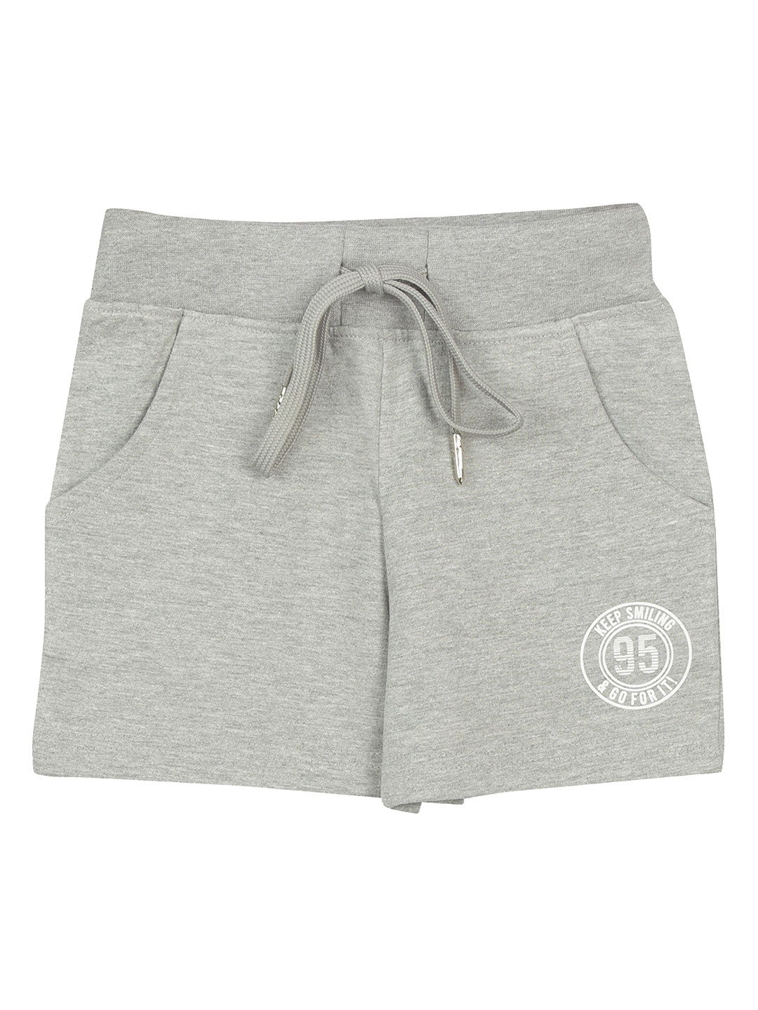Tiny Girl Grey Solid Shorts