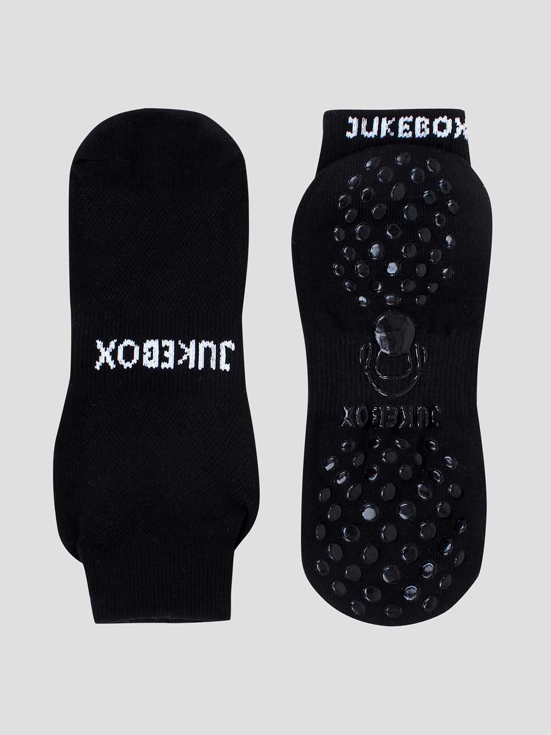 Wearjukebox Black Solid Grip Socks