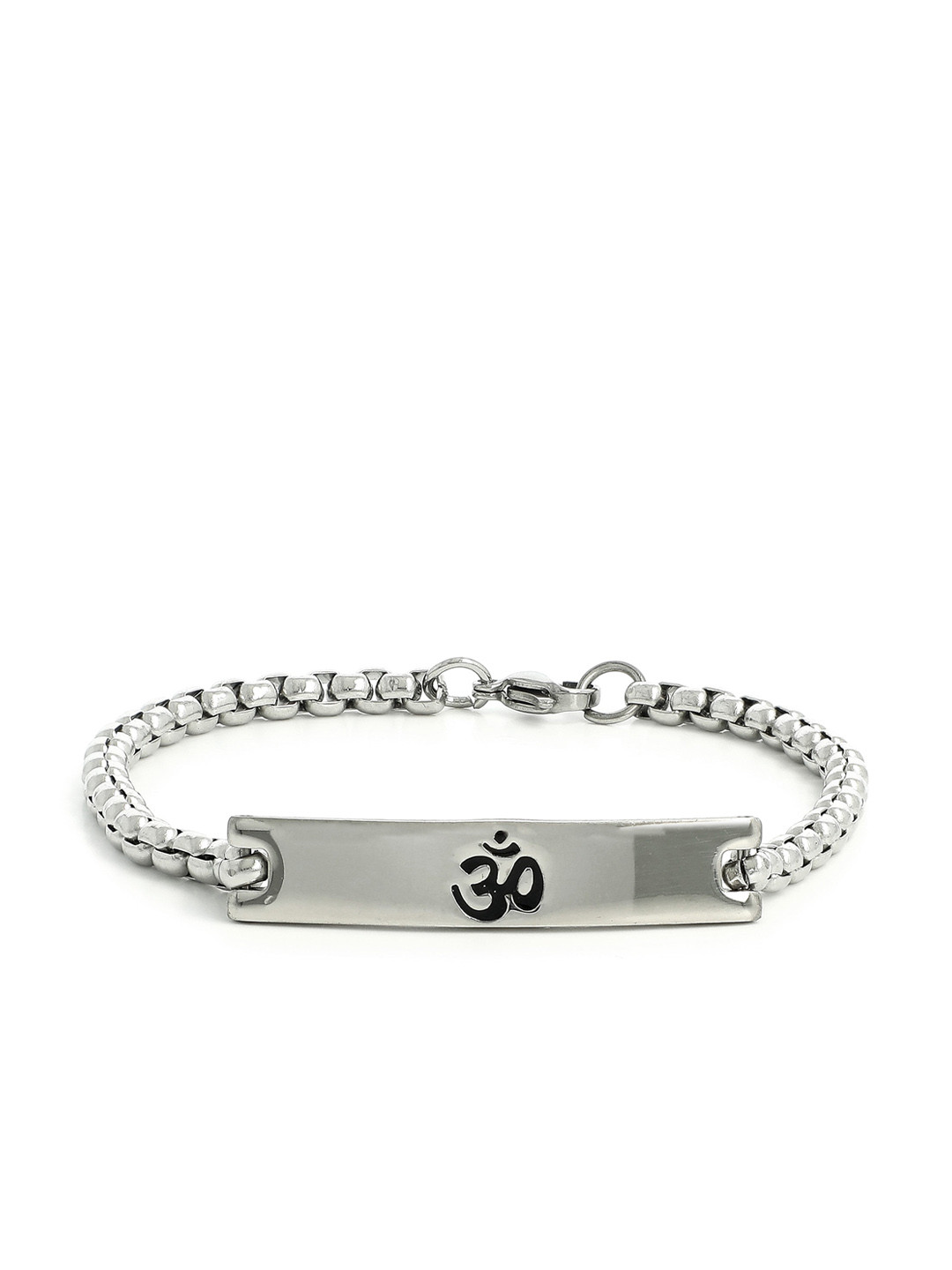 EL REGALO Men Silver Om Bracelet