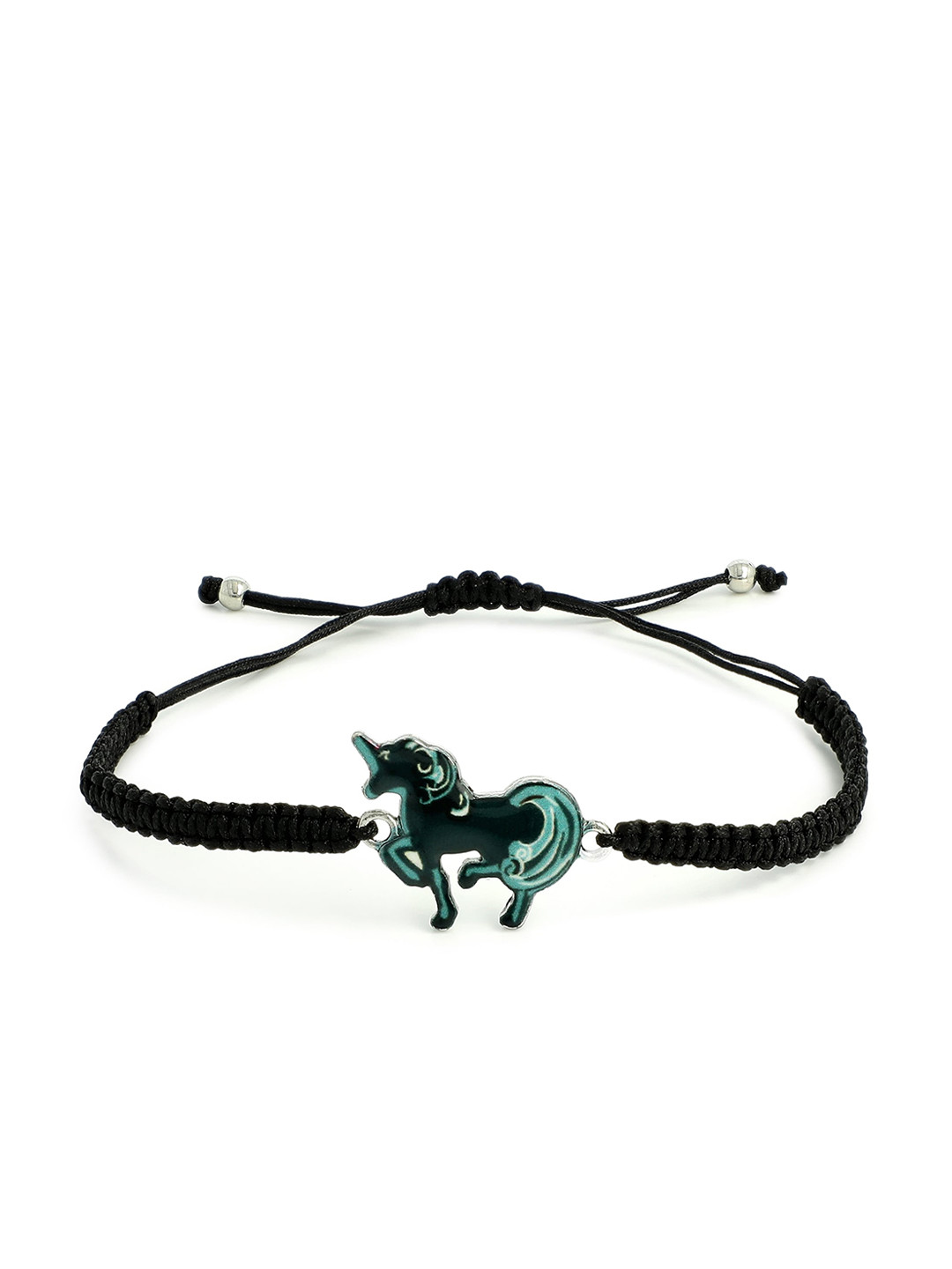 EL REGALO Unisex Kids Black & Green Bangle-Style Bracelet