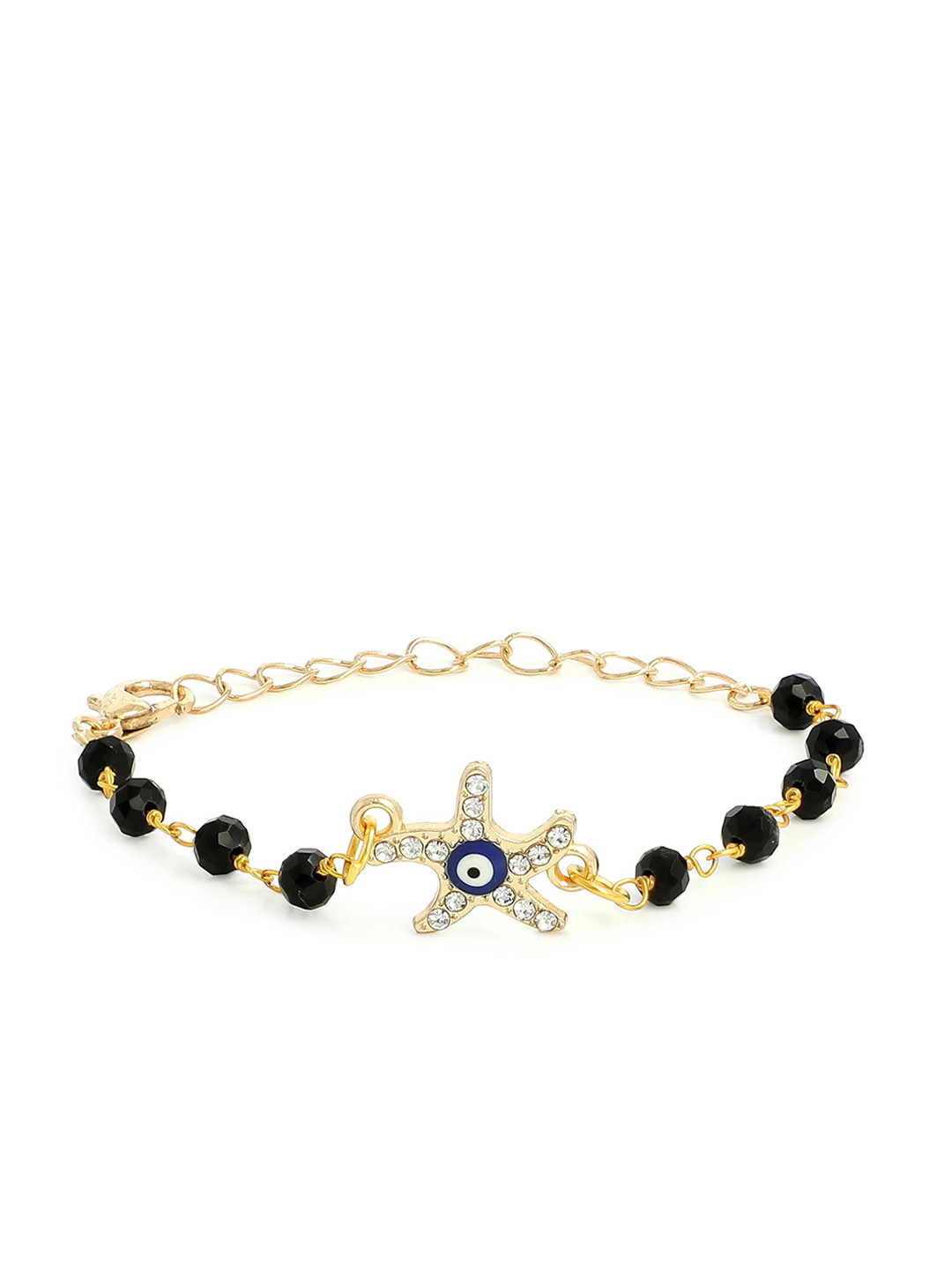 EL REGALO Unisex Kids Gold-Toned & Black Gold-Plated Bracelet