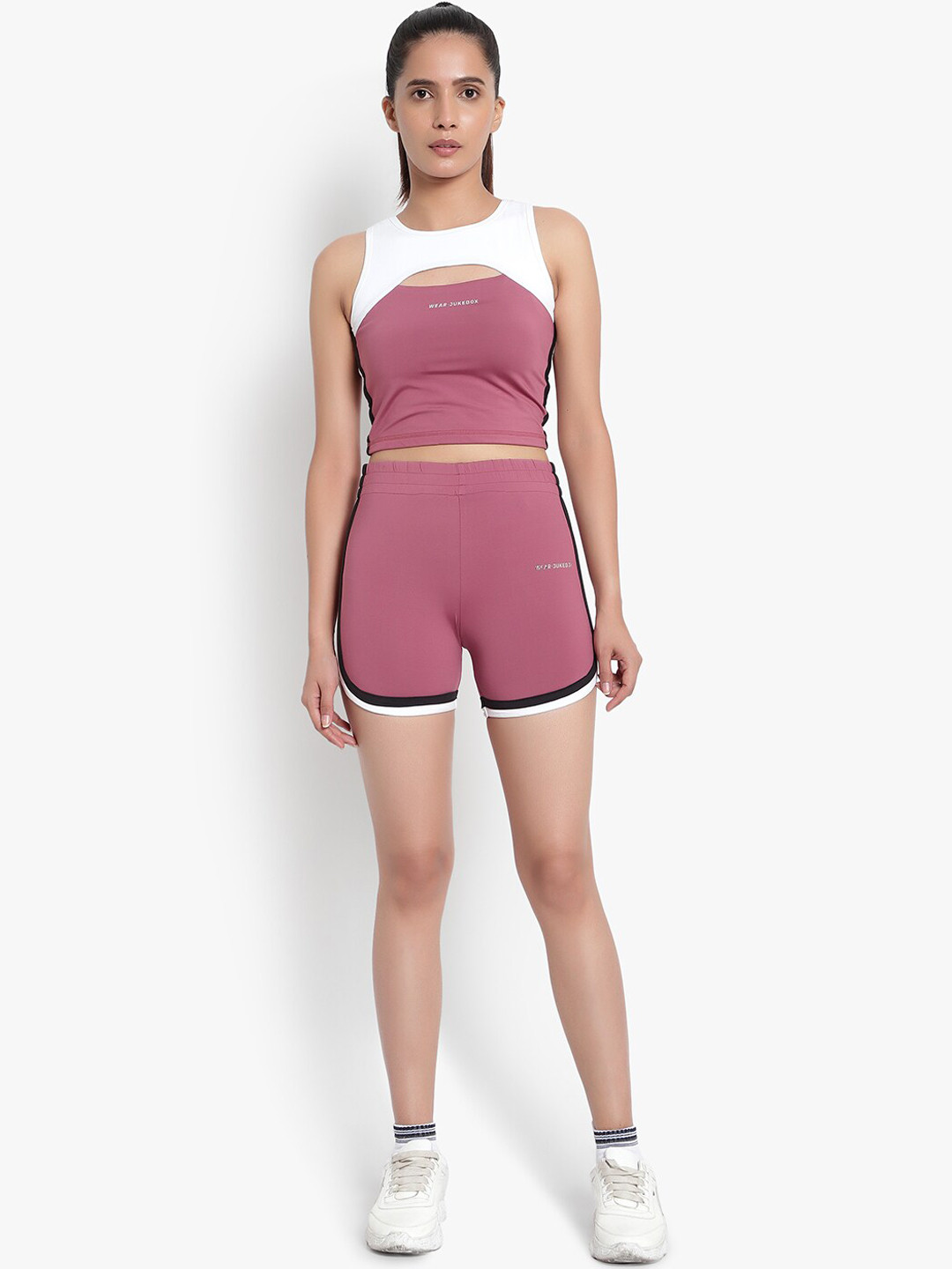 Wearjukebox Women Sports Top with Shorts