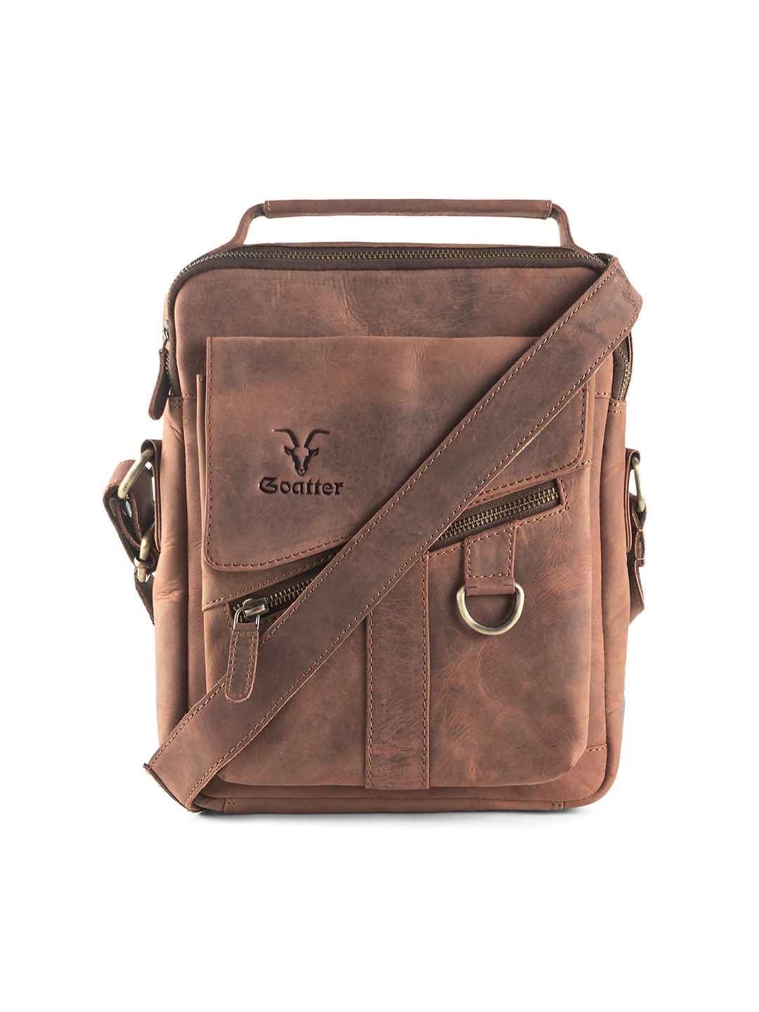Goatter Men Coffee Brown Messenger Bag