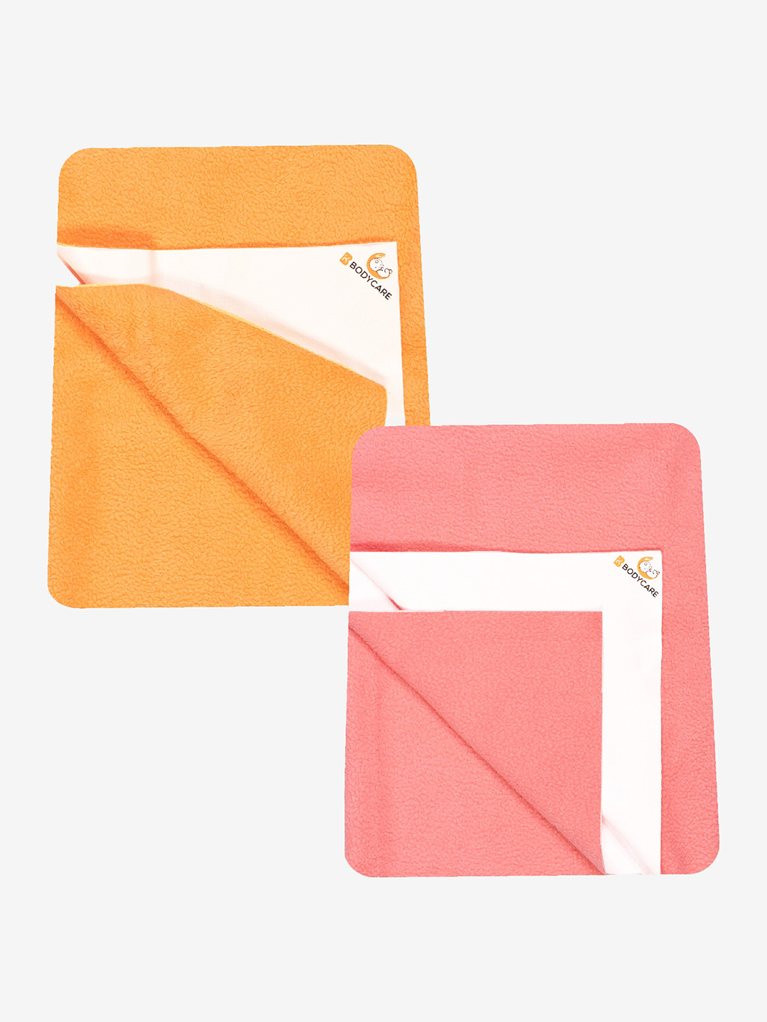 Bodycare Set of 2 Assorted Solid Water Resistant Cotton Dry Sheet