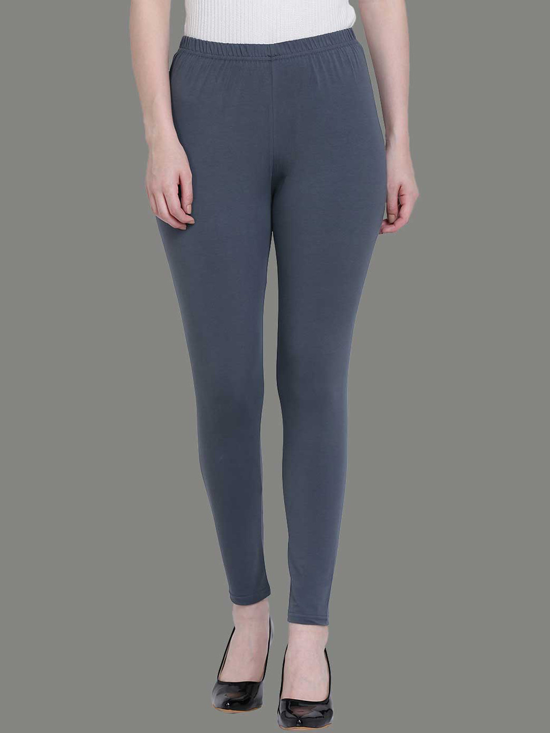 SPIFFY Women Grey Solid Full Length Leggings