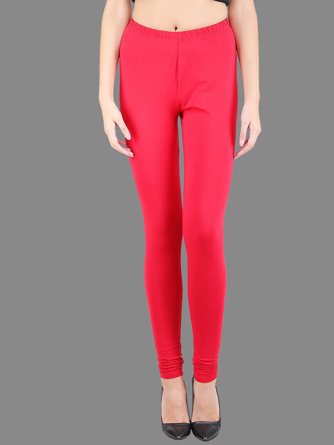 SPIFFY Women Red Solid Full Length Leggings
