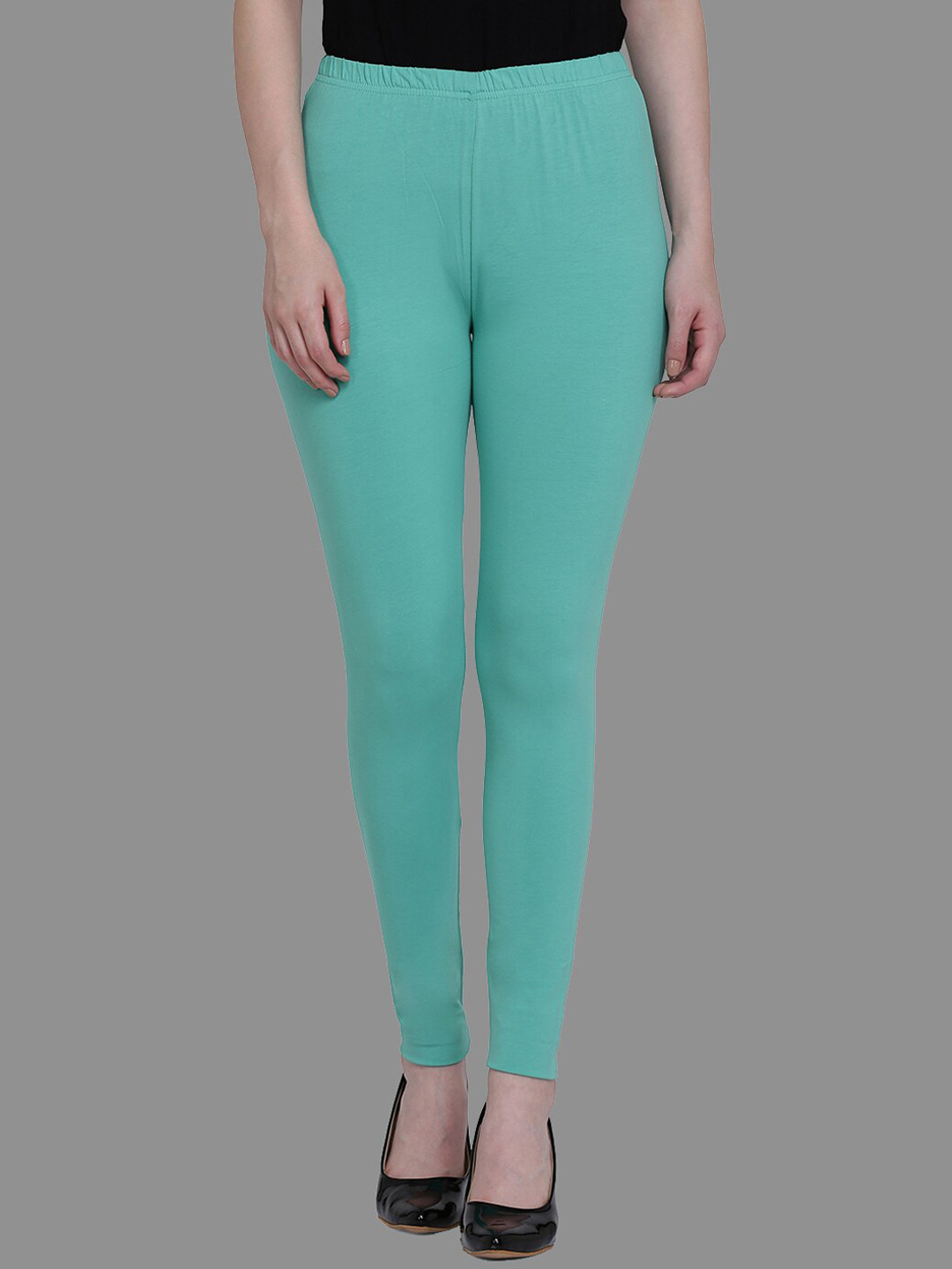 SPIFFY Women Green Solid Full Length Leggings