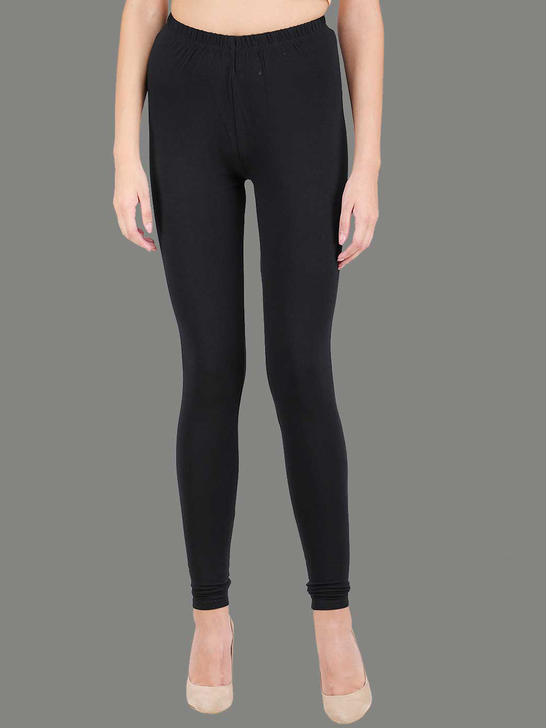 SPIFFY Women Black Solid Full Length Leggings