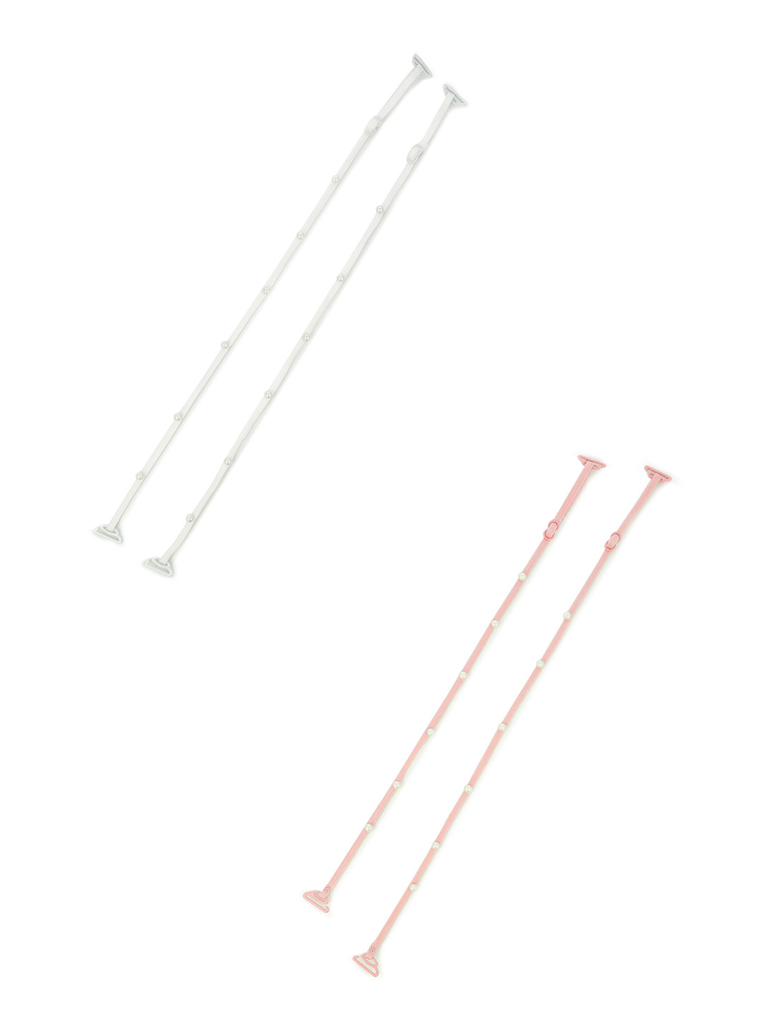 EL REGALO Set of 2 White & Pink Bra Straps