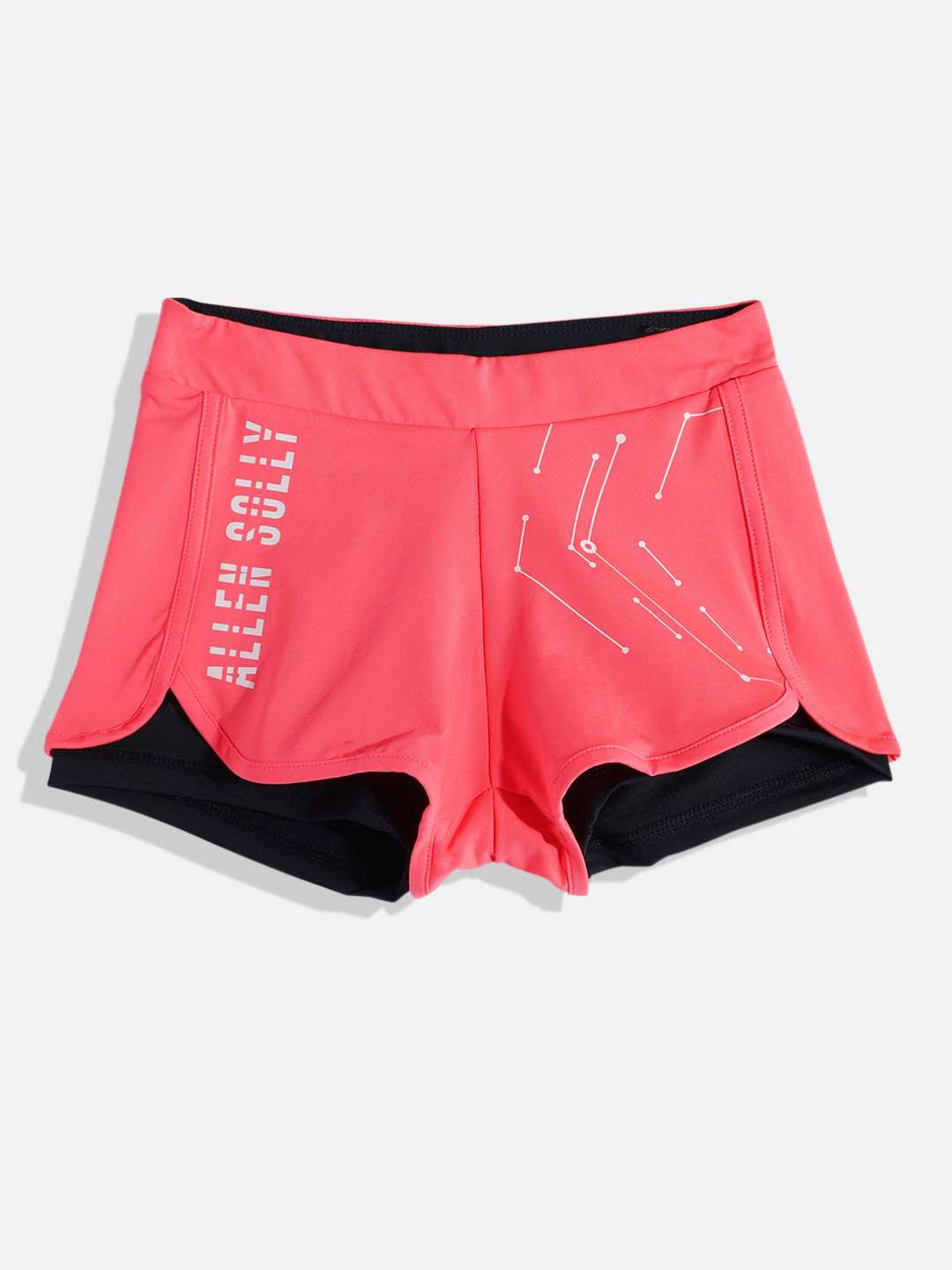 Allen Solly Junior Girls Typography Printed Training Shorts