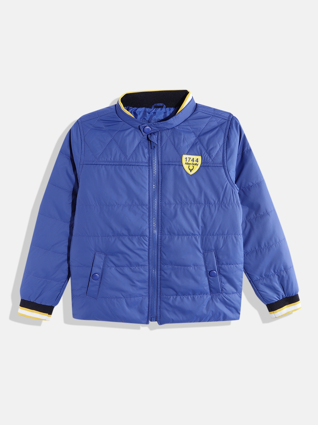 Buy Allen Solly Junior Boys Blue Solid Quilted Jacket Jackets