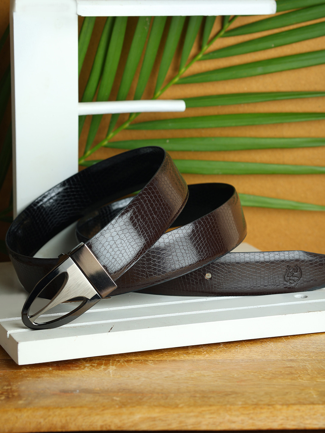ZEVORA Men Brown Belts