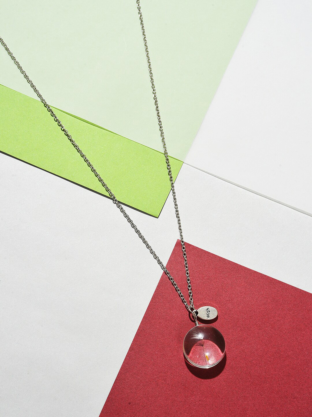 SOHI Silver-Plated Pendant Necklace