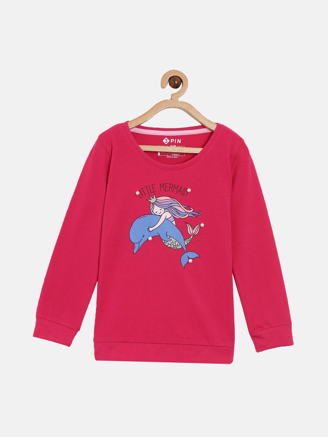 3PIN Girls Fuchsia Printed T-shirt
