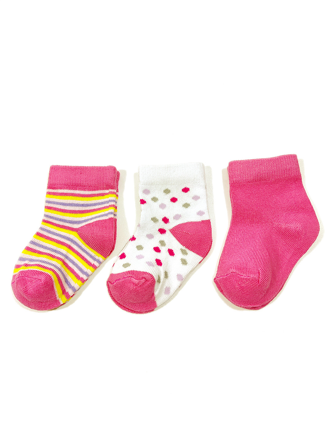 FOOTPRINT 3 Pairs Infant Kids Patterned Ankle-Length Organic Cotton Socks